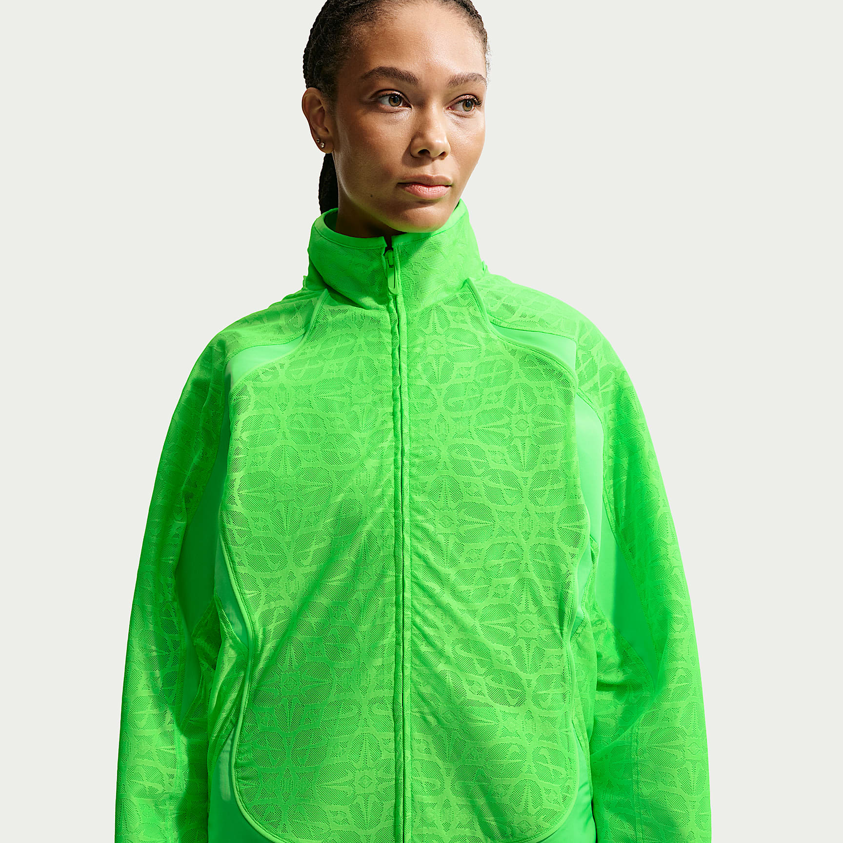 Nike Sportswear ekstra stor treningsjakke med blonder til dame