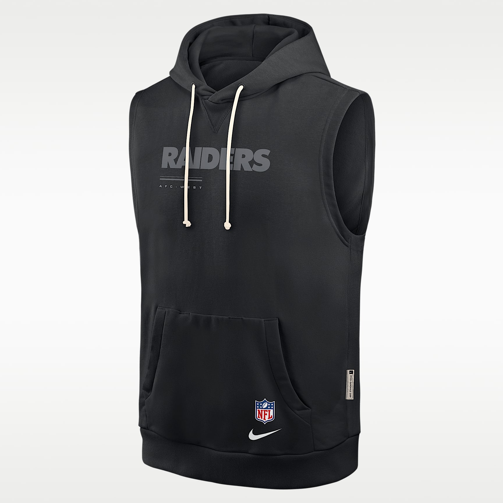 Las Vegas Raiders Sideline Men's Nike Dri-FIT NFL Sleeveless Pullover Hoodie