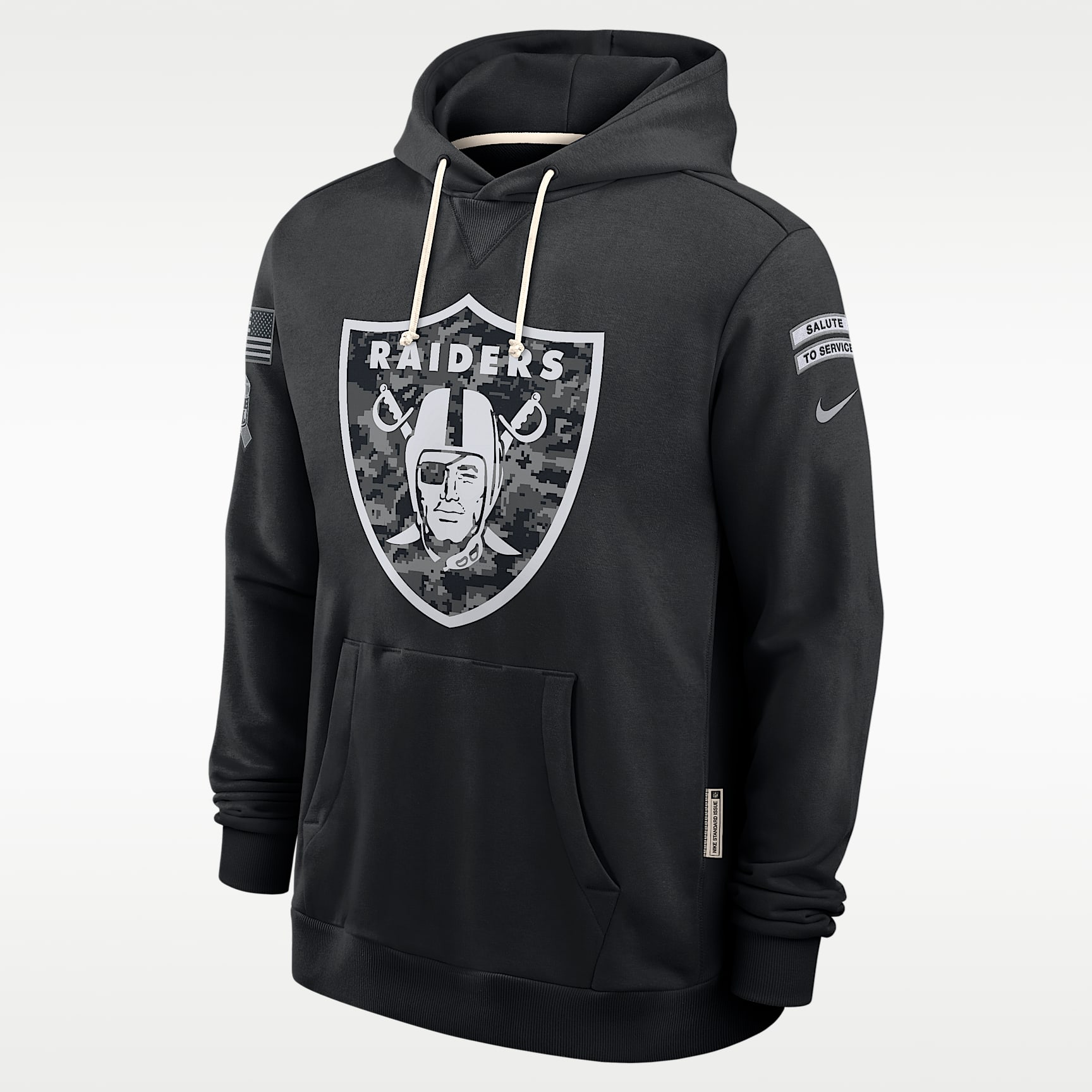 Sudadera con gorro sin cierre Nike Dri-FIT de la NFL para hombre Las Vegas Raiders Salute to Service Sideline