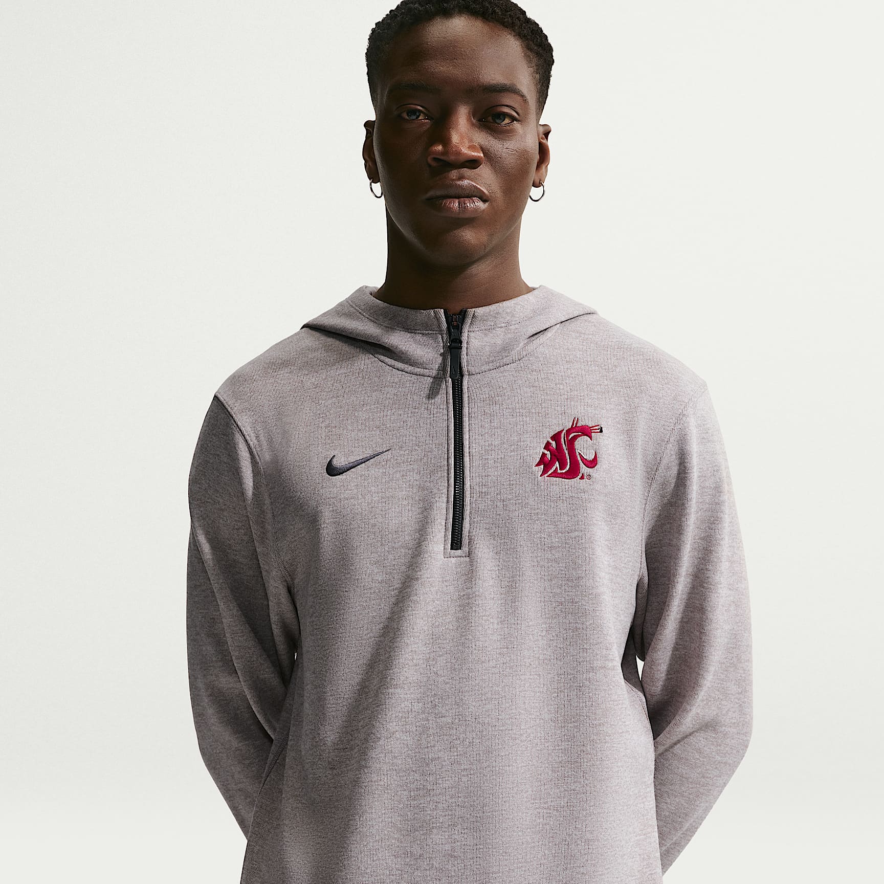 Washington State Cougars Nike NCAA Men's Basketball Coaches' Pullover Hoodie