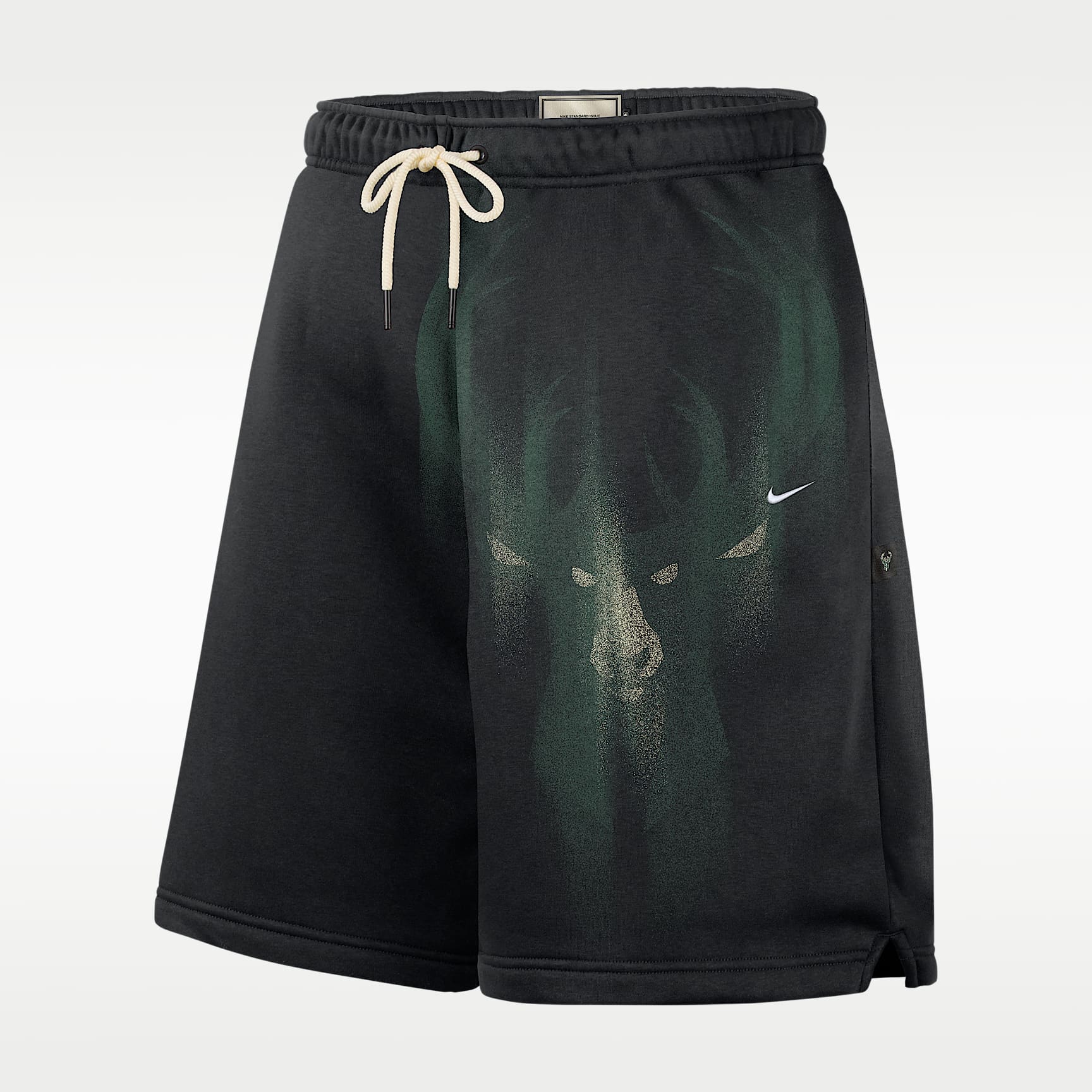 Shorts de básquetbol de tejido Fleece para hombre Milwaukee Bucks Standard Issue