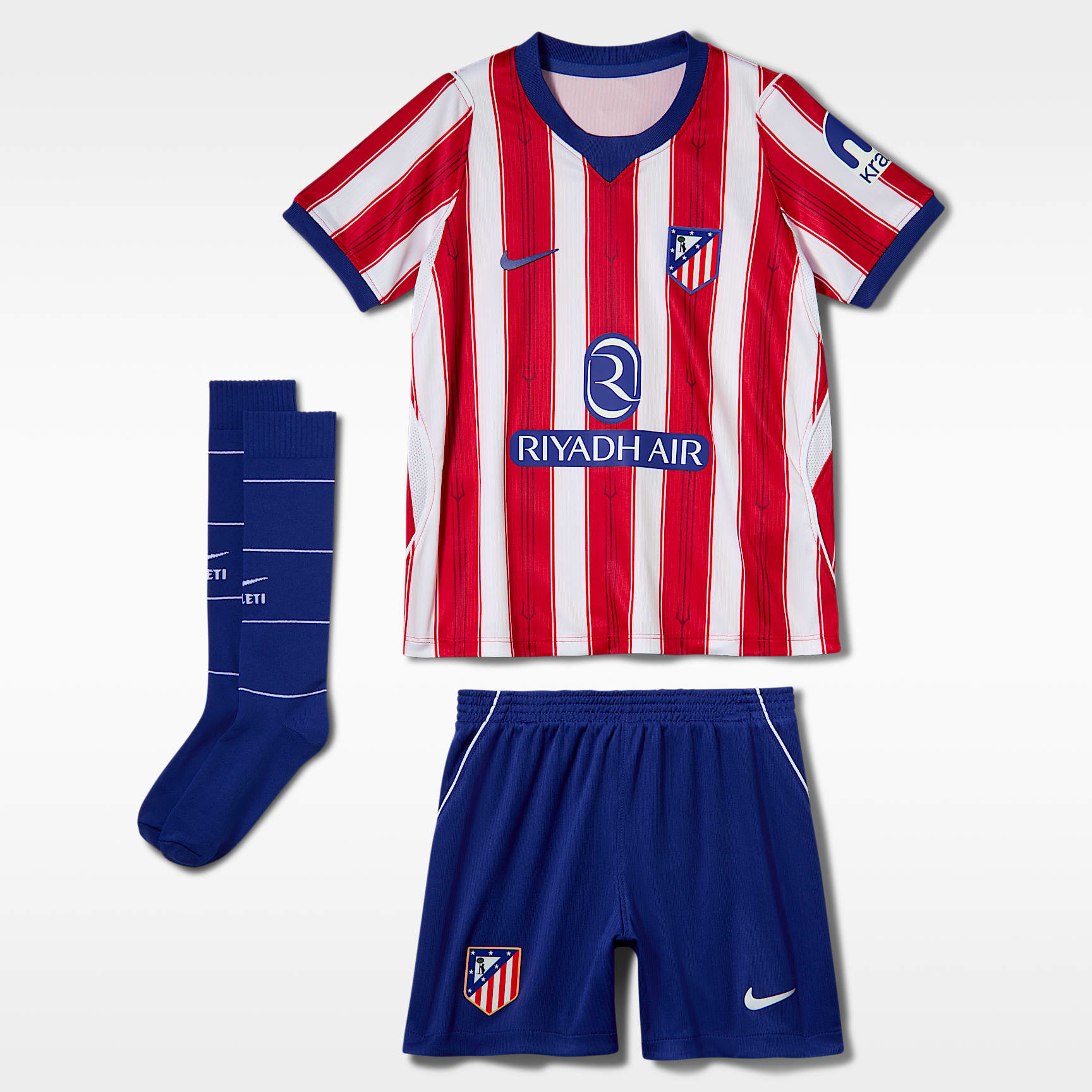 Atlético Madrid 2026/27 Stadium Home dreiteiliges Nike Replika-Fußballset (jüngere Kinder)