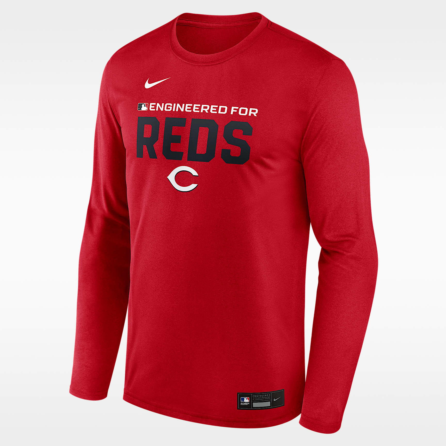 Cincinnati Reds Authentic Collection Team Issue Men's Nike Dri-FIT MLB Long-Sleeve T-Shirt