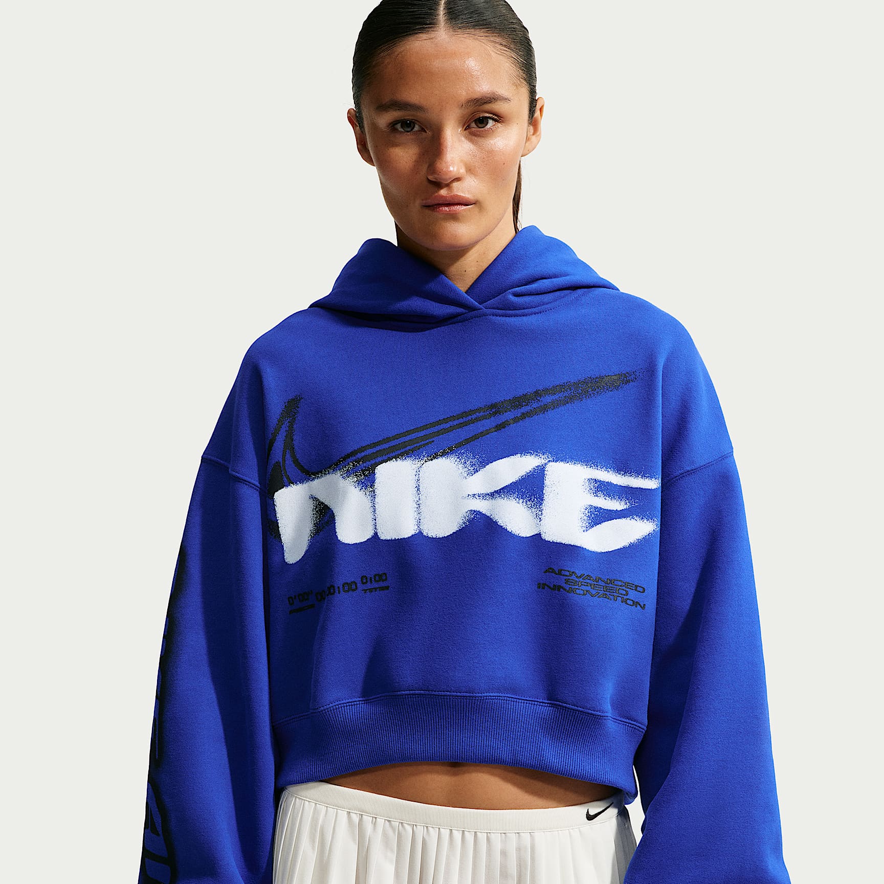 Nike Studio Fleece Women's Cropped Oversized Pullover Hoodie
