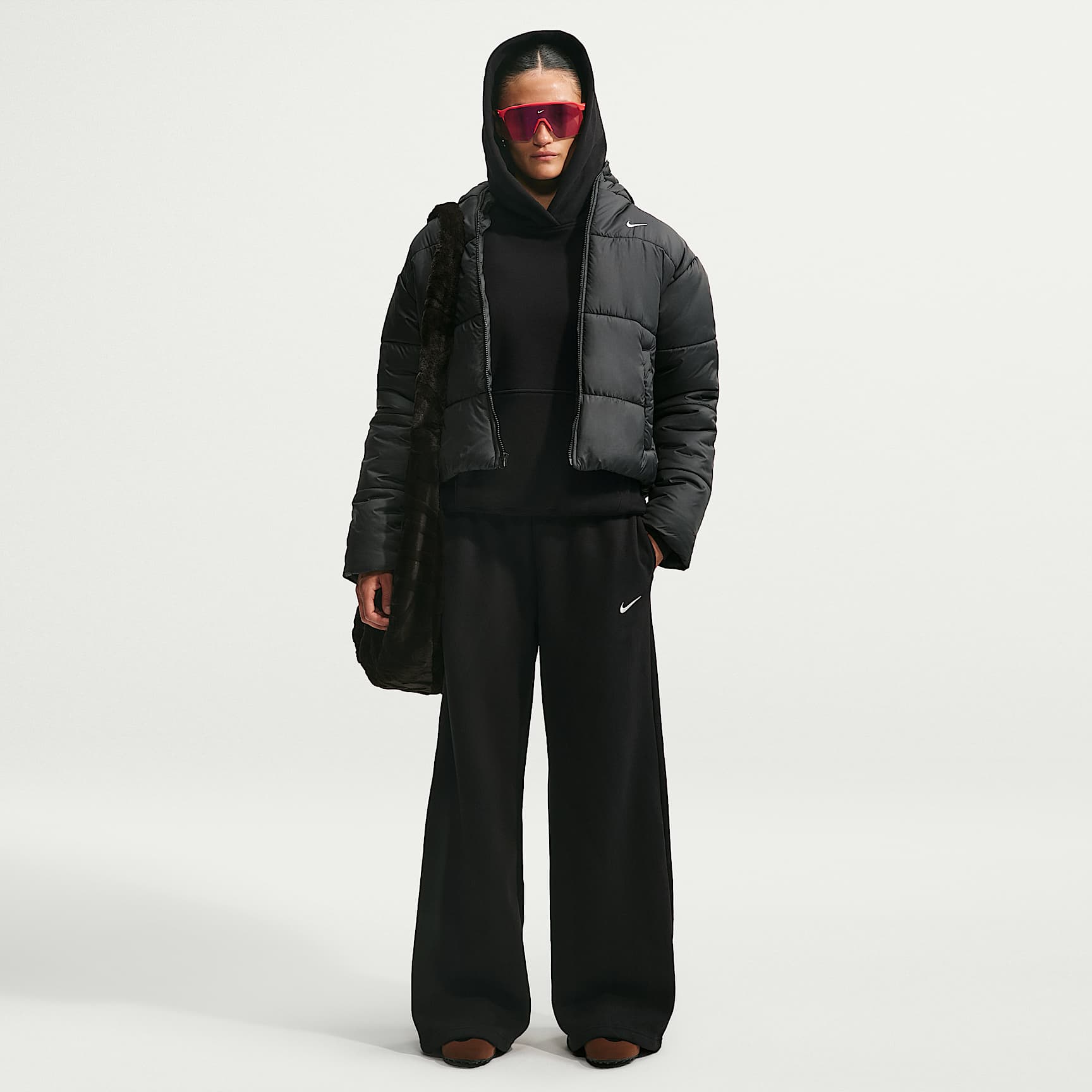Nike Studio Fleece Medium Weight Women's Mid-Rise Wide-Leg Pants