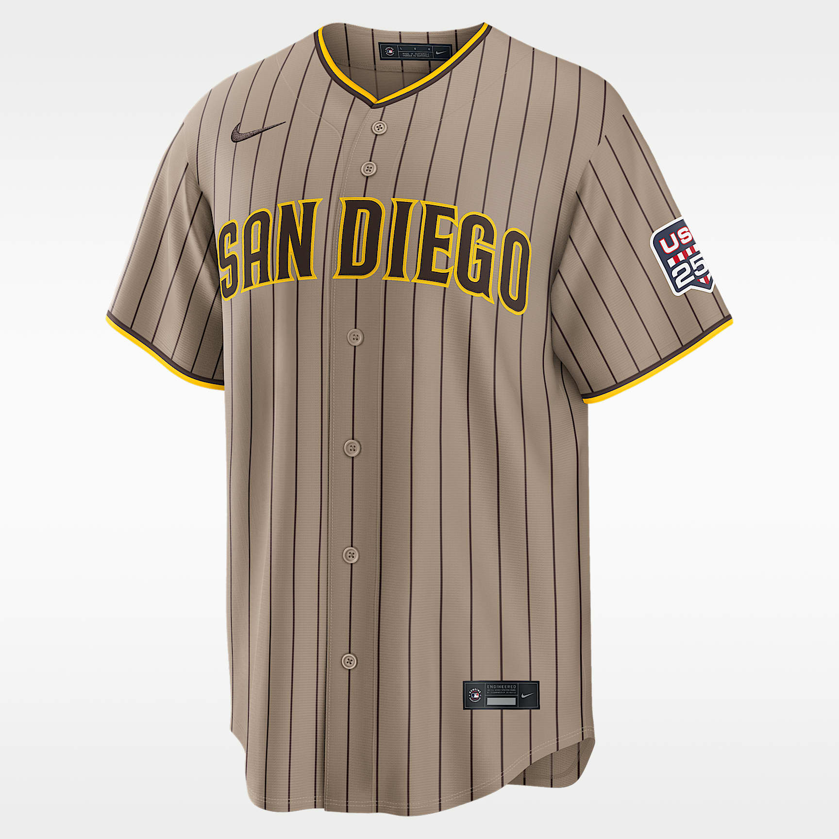Manny Machado San Diego Padres USA 250 Men's Nike MLB Stadium Jersey