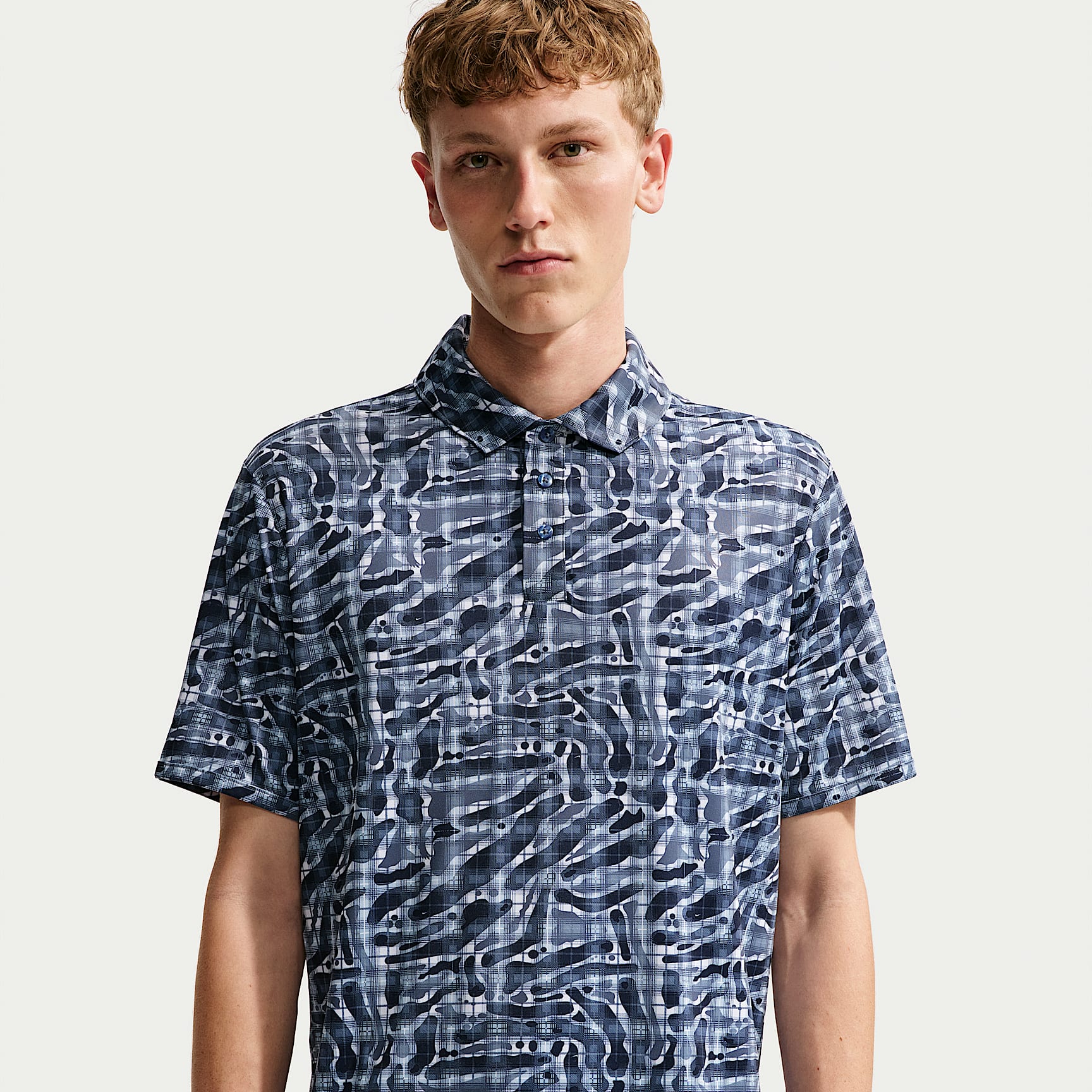 Polo da golf con stampa camo tartan Dri-FIT Nike Par – Uomo