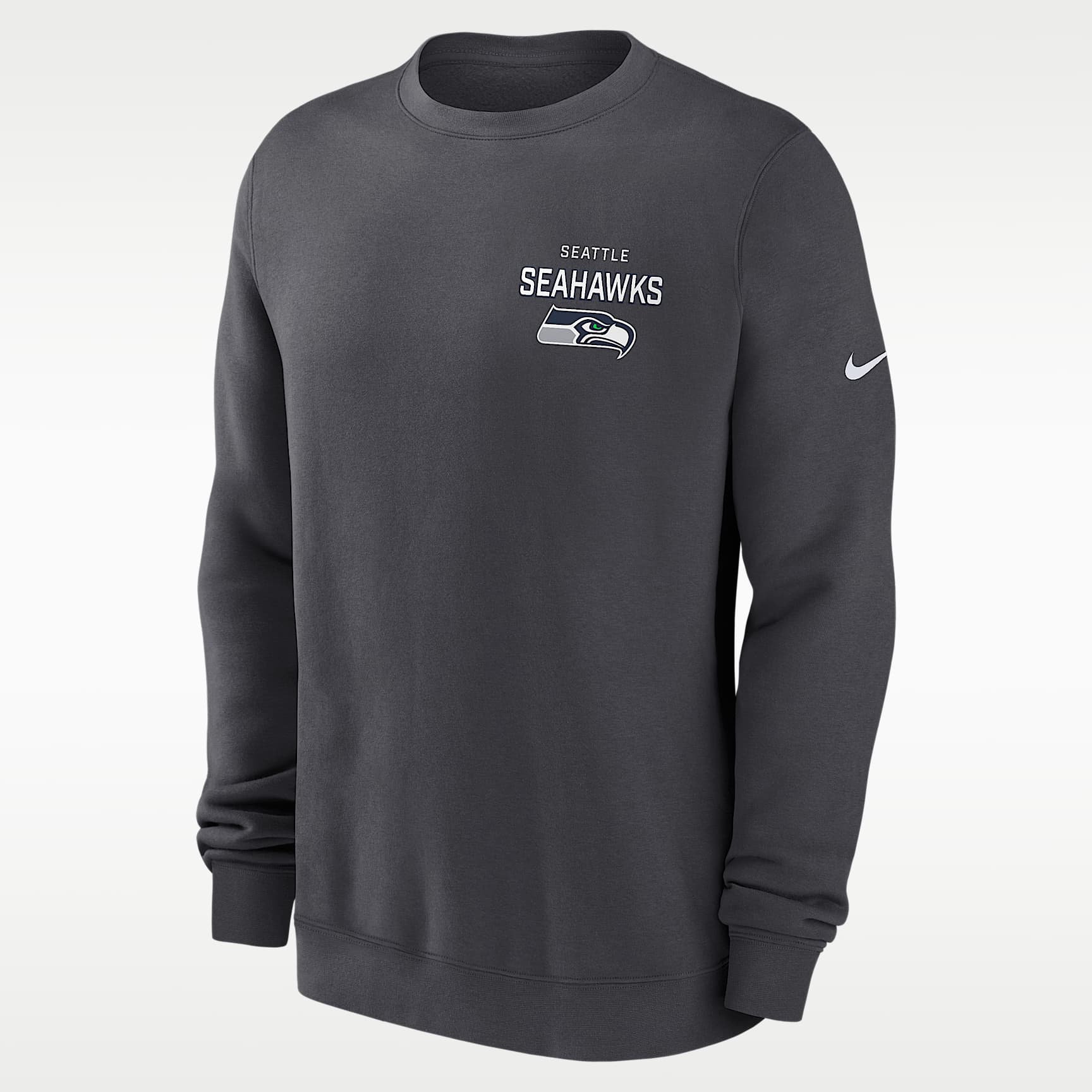 Sudadera de cuello redondo sin cierre Nike de la NFL para hombre Seattle Seahawks Draw Block Club
