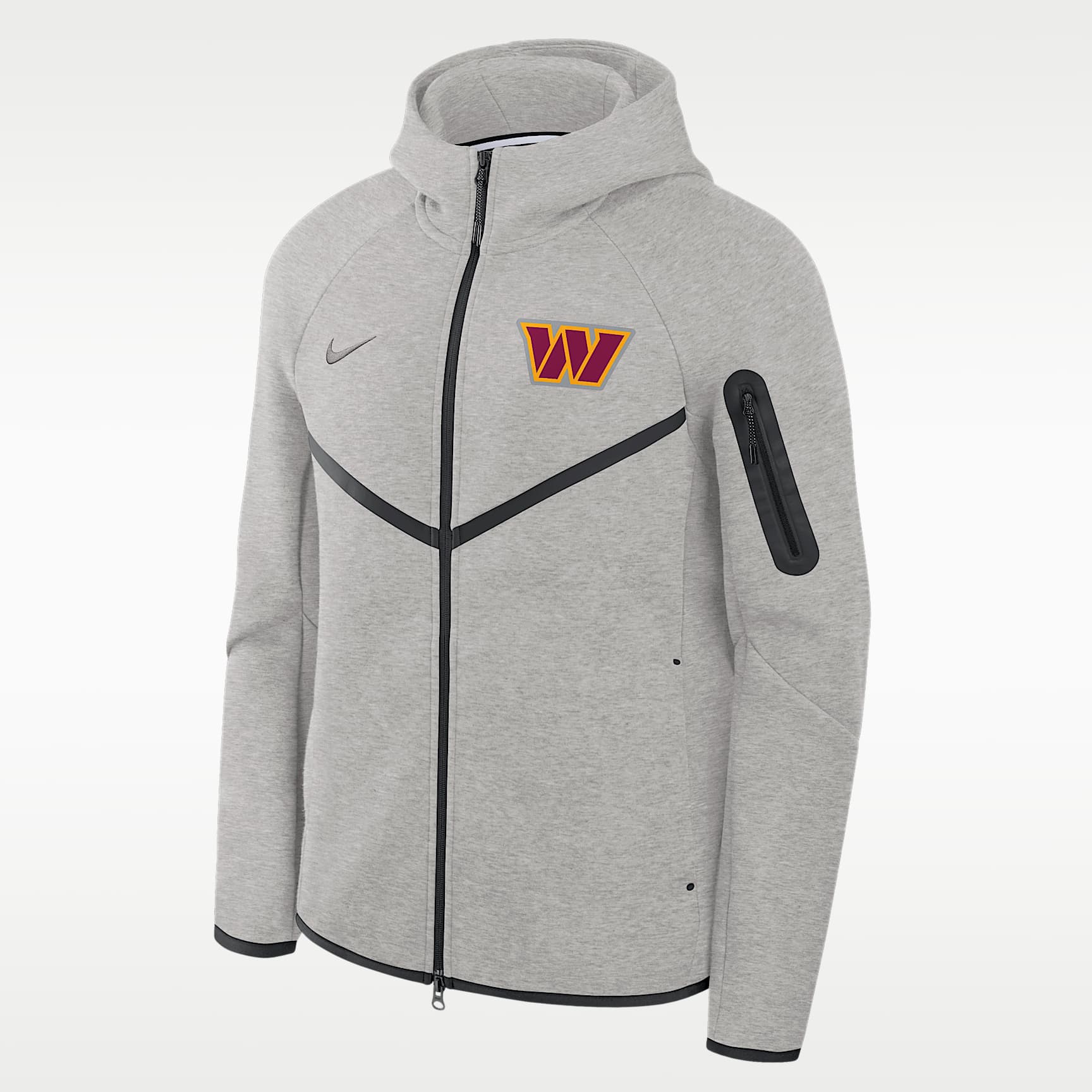 Chamarra con gorro de cierre completo Nike Tech Fleece Windrunner de la NFL para hombre de los Washington Commanders