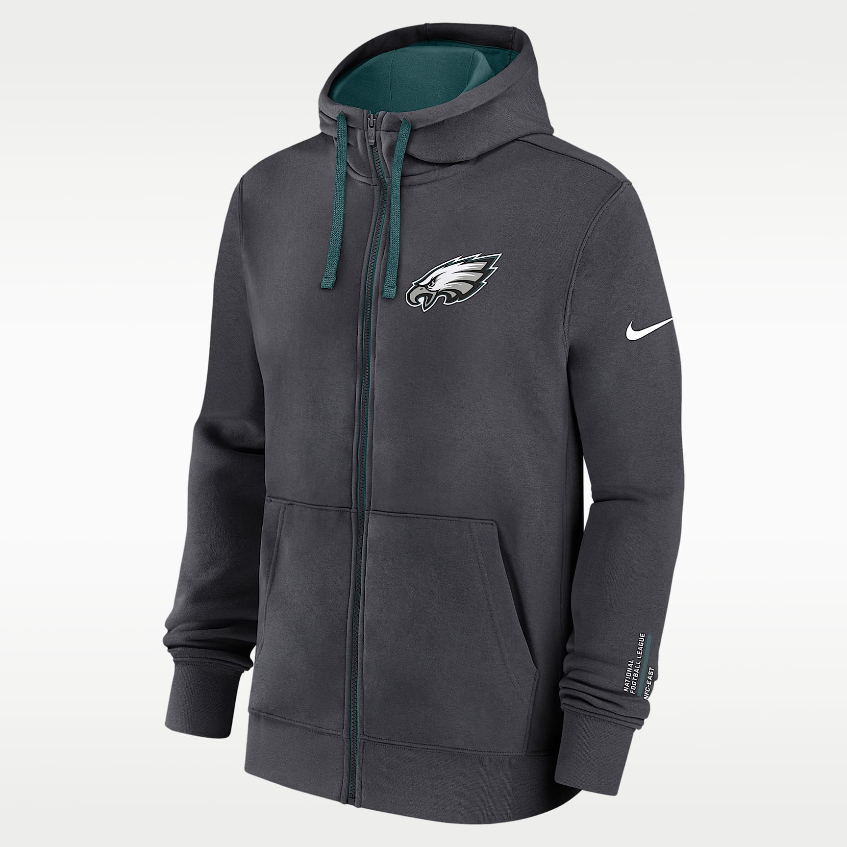Philadelphia Eagles Playbook Page Club Men's Nike NFL Full-Zip Hoodie