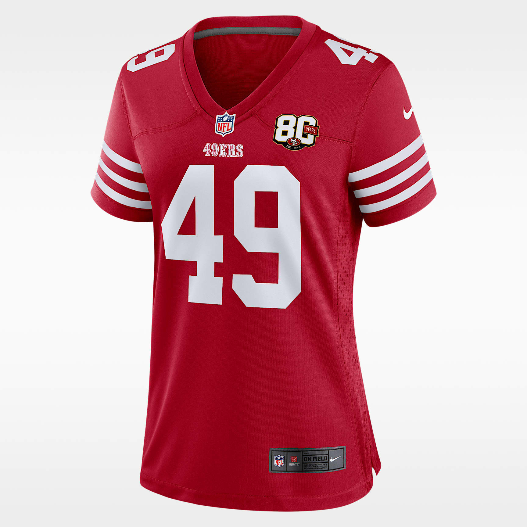 The Faithful San Francisco 49ers 80th Anniversary Women's Nike NFL Game Jersey
