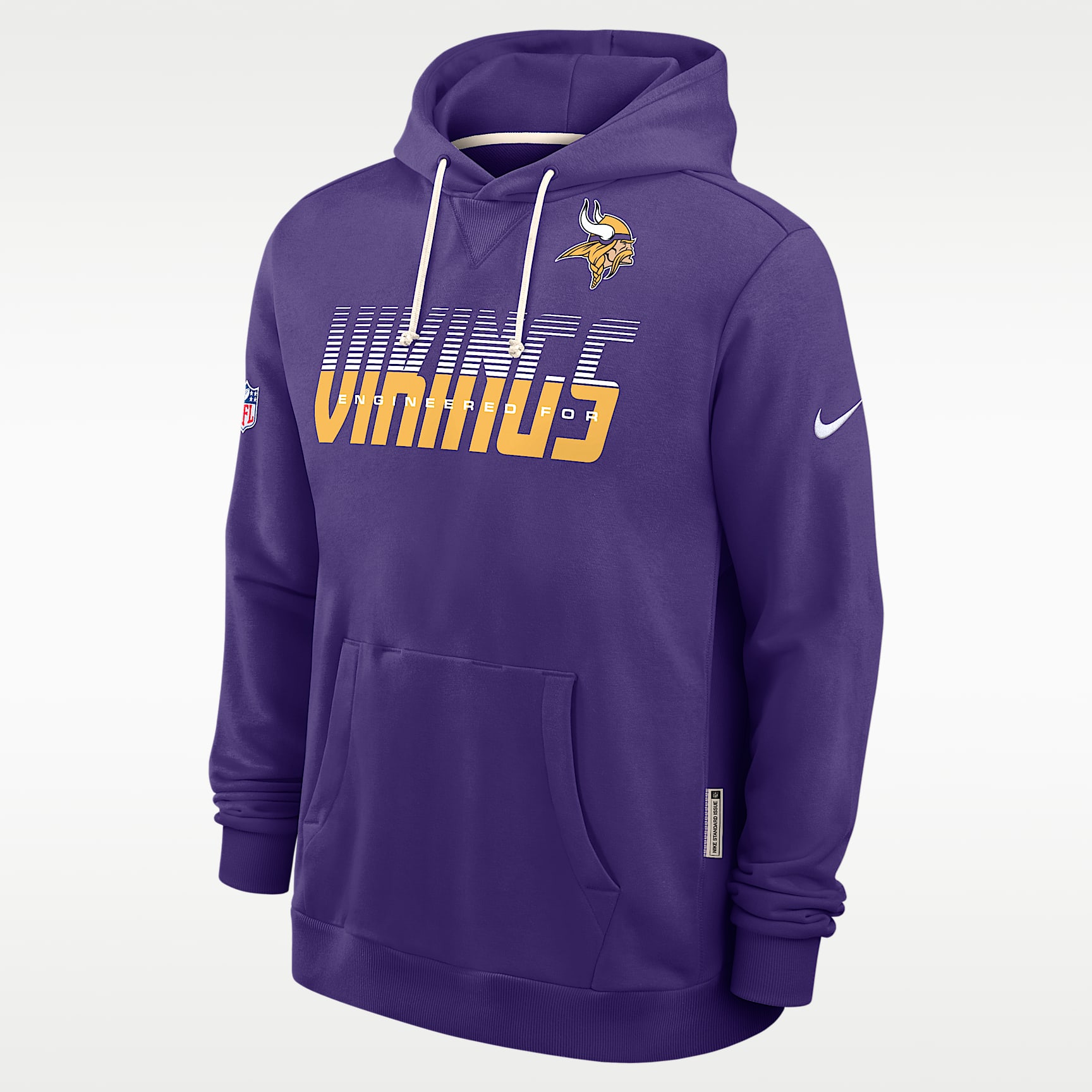 Sudadera con gorro sin cierre Nike Dri-FIT de la NFL para hombre Minnesota Vikings Sideline Standard Issue