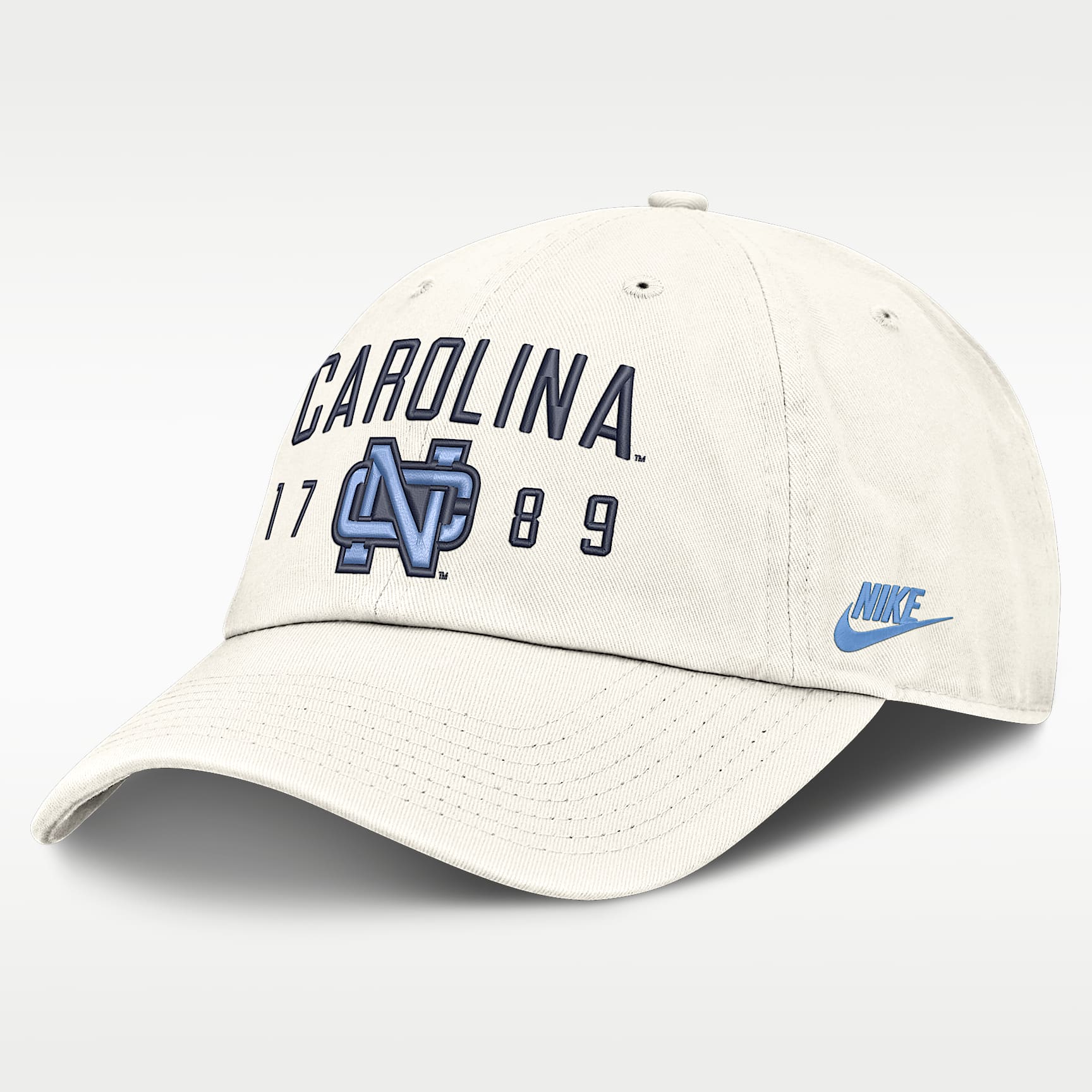 Gorra universitaria Nike ajustable para hombre North Carolina Natural Club