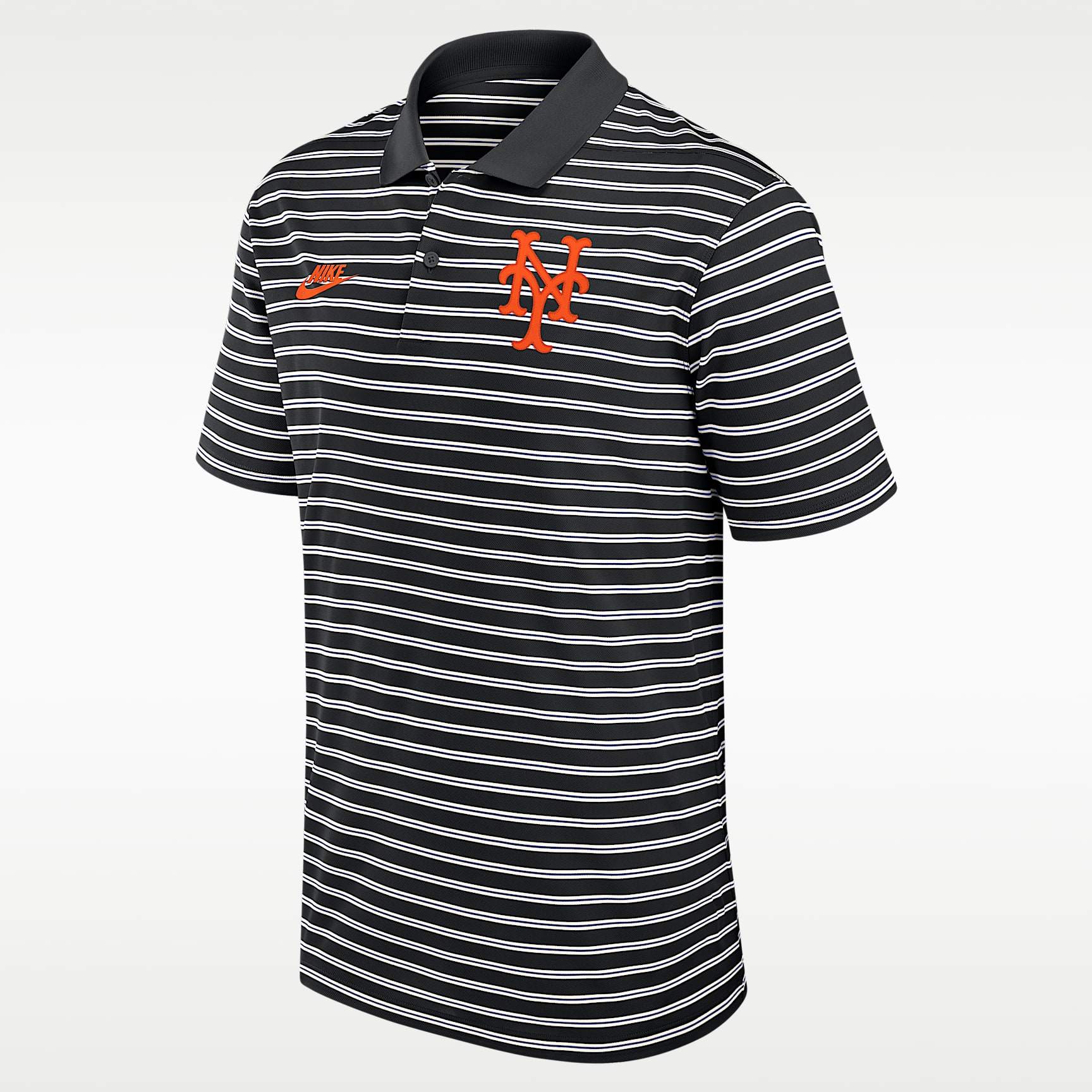 New York Mets Cooperstown Striped Victory Men's Nike Dri-FIT MLB Polo