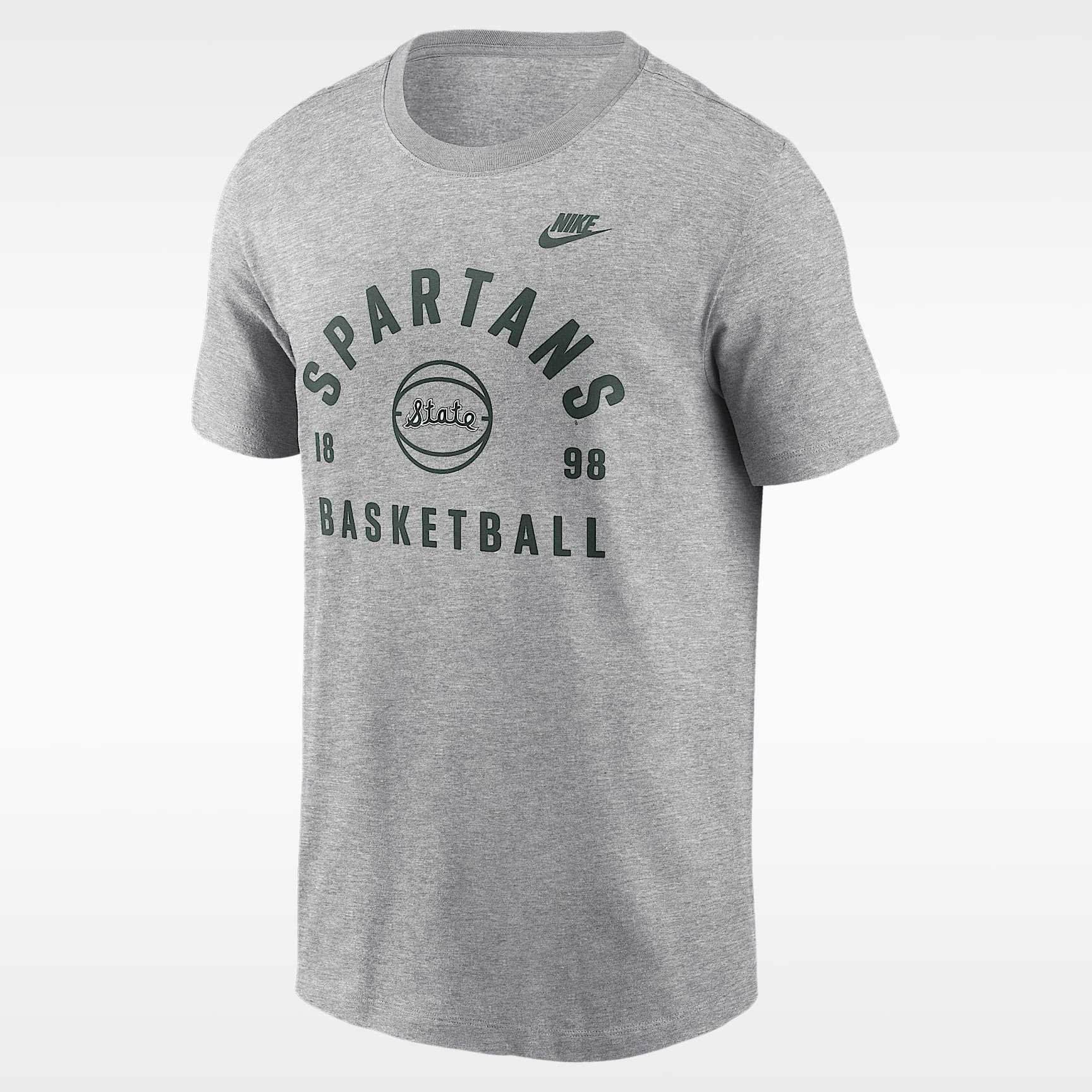 Playera universitaria Nike para hombre Michigan State Legacy Basketball Arch