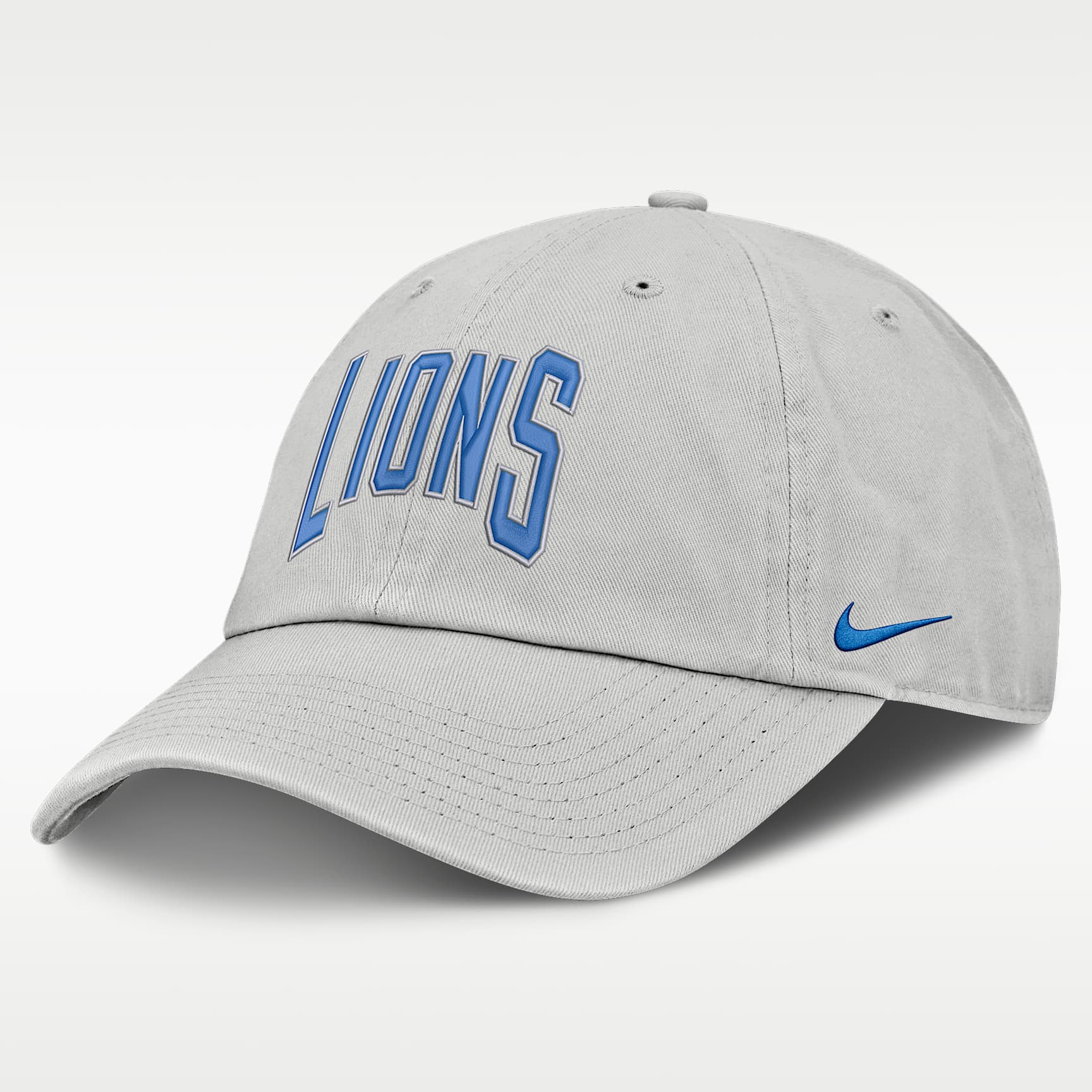 Gorra ajustable Nike de la NFL para hombre Detroit Lions Primetime Club Arched