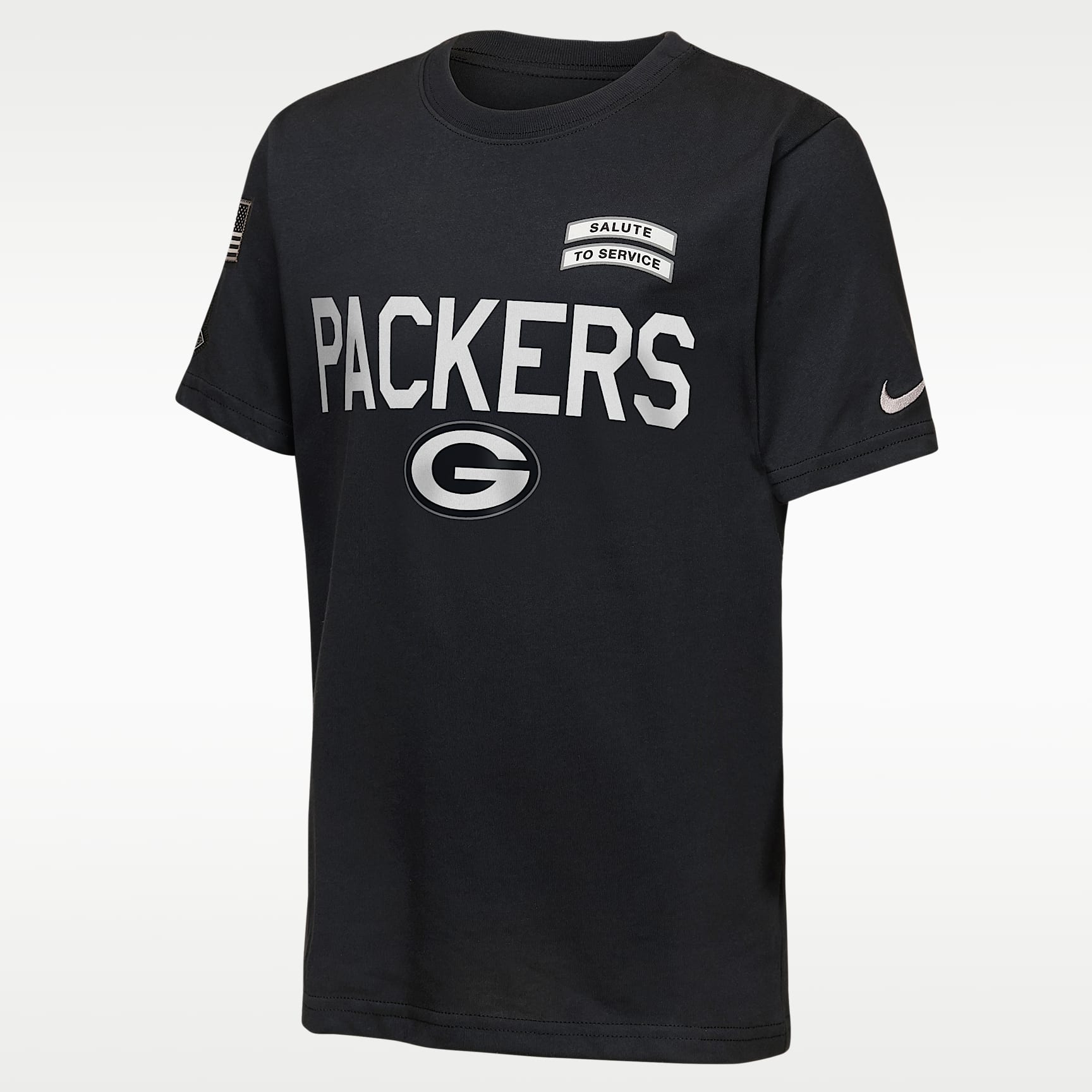 Green Bay Packers Salute to Service Sideline Big Kids' Nike Dri-FIT NFL T-Shirt