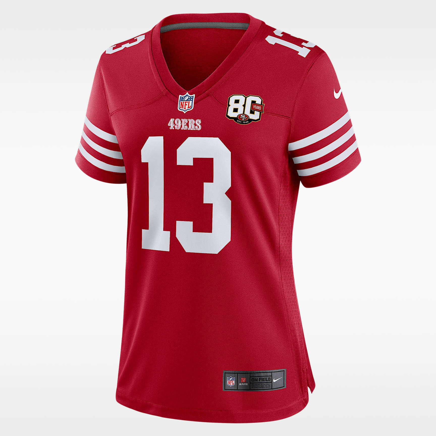 Brock Purdy San Francisco 49ers 80th Anniversary Women's Nike NFL Game Jersey