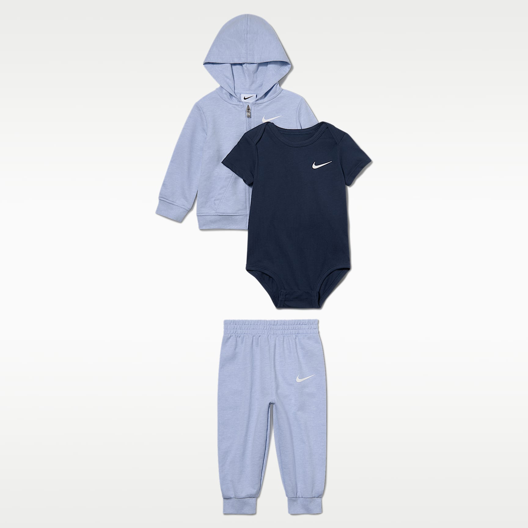 Nike driedelige babyset met rompertje en broek (0-6 maanden)