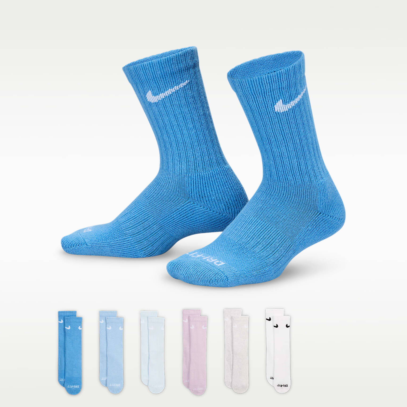 Nike Performance Basics Kids' Dri-FIT Crew Socks (6 Pairs)