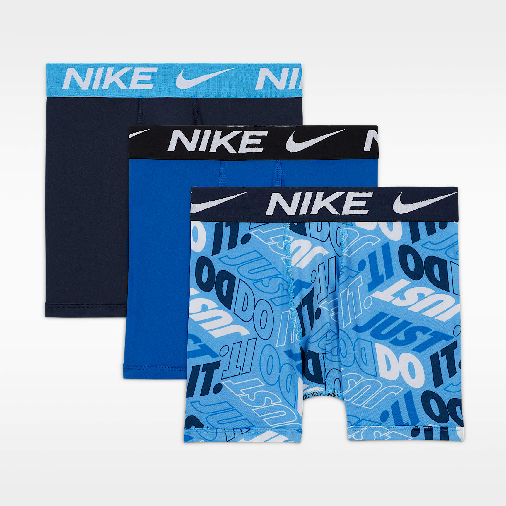 Nike Dri-FIT Essentials Big Kids' Printed Boxer Briefs (3-Pack)