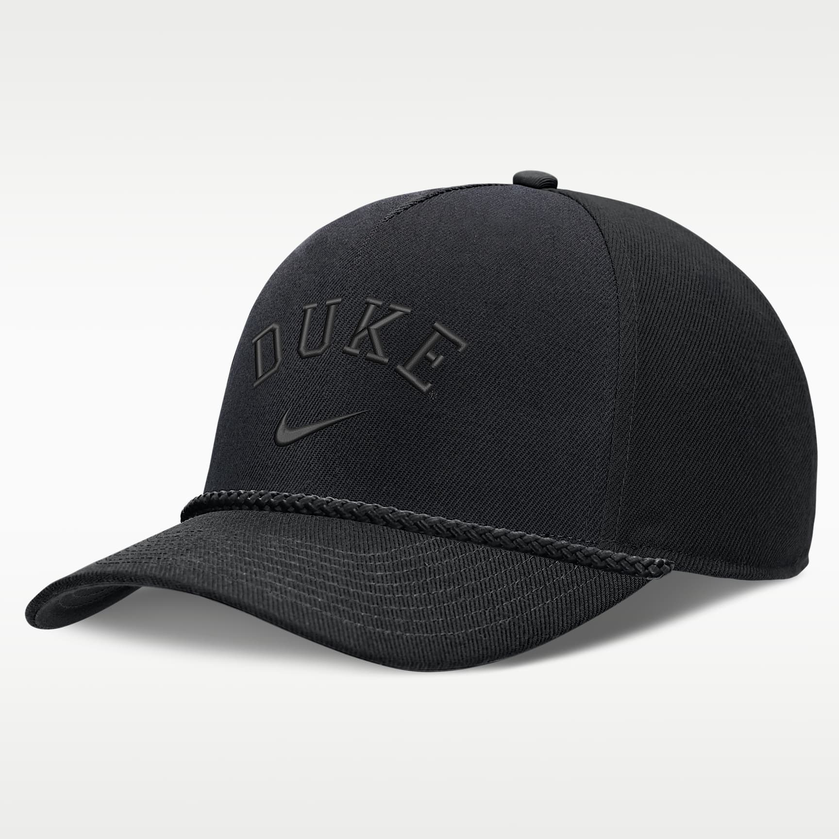 Gorra universitaria Nike ajustable para hombre Duke Campus Prep Tonal Rope Rise