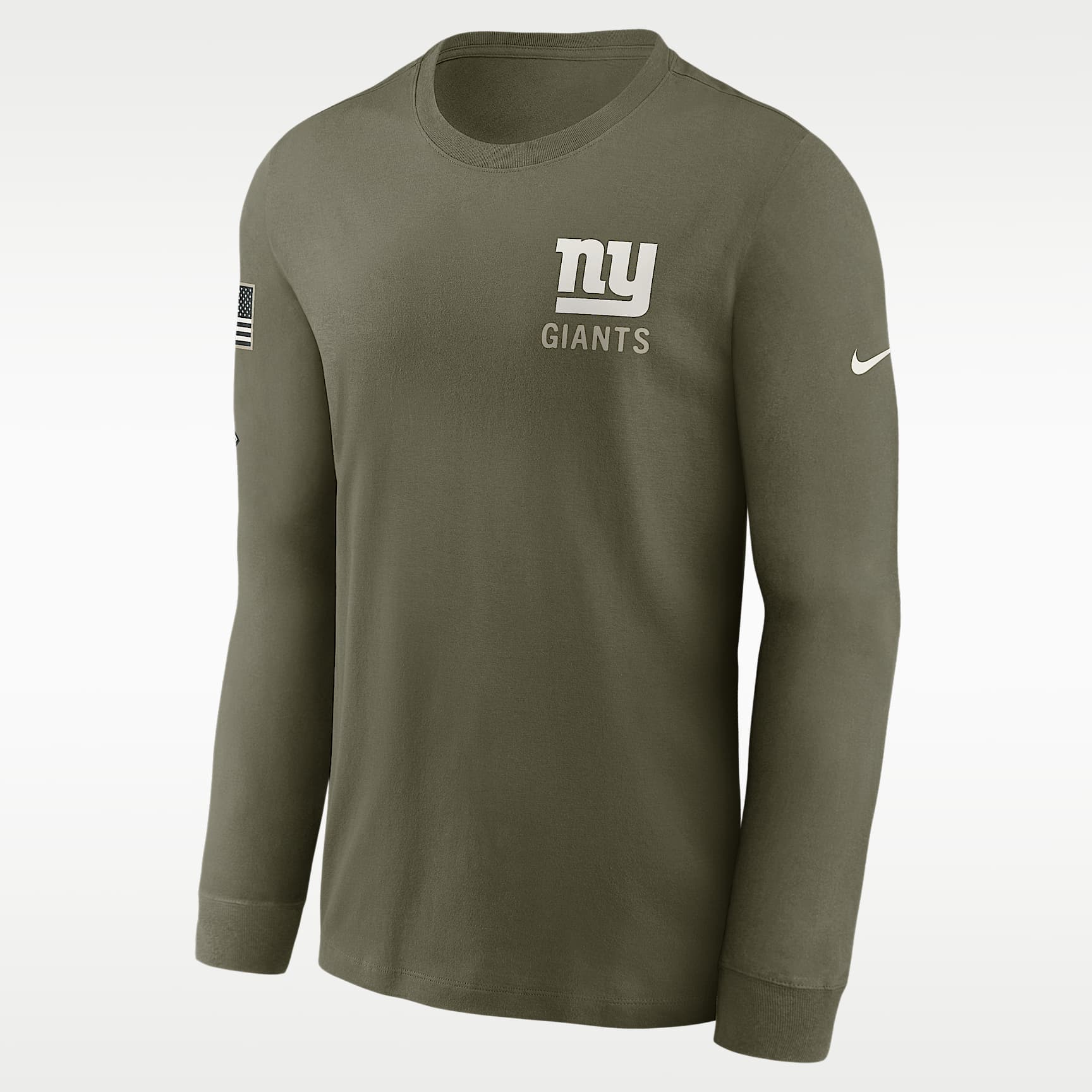 Playera de manga larga Nike de la NFL para hombre New York Giants Salute to Service