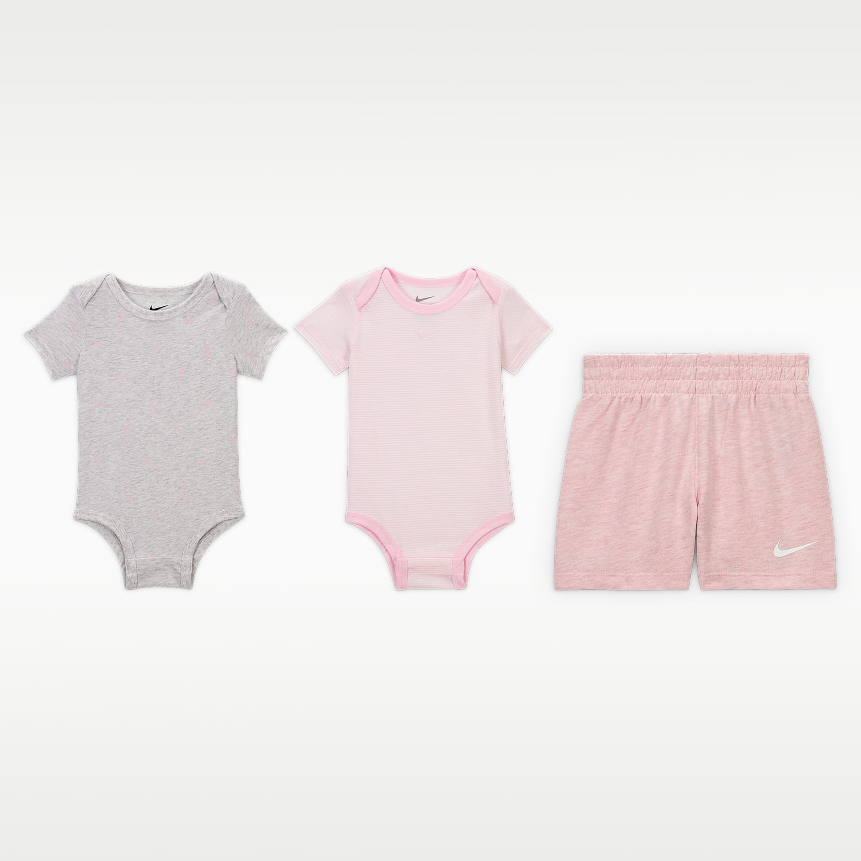 Nike Essentials Baby 3-Piece Striped Swooshfetti Set