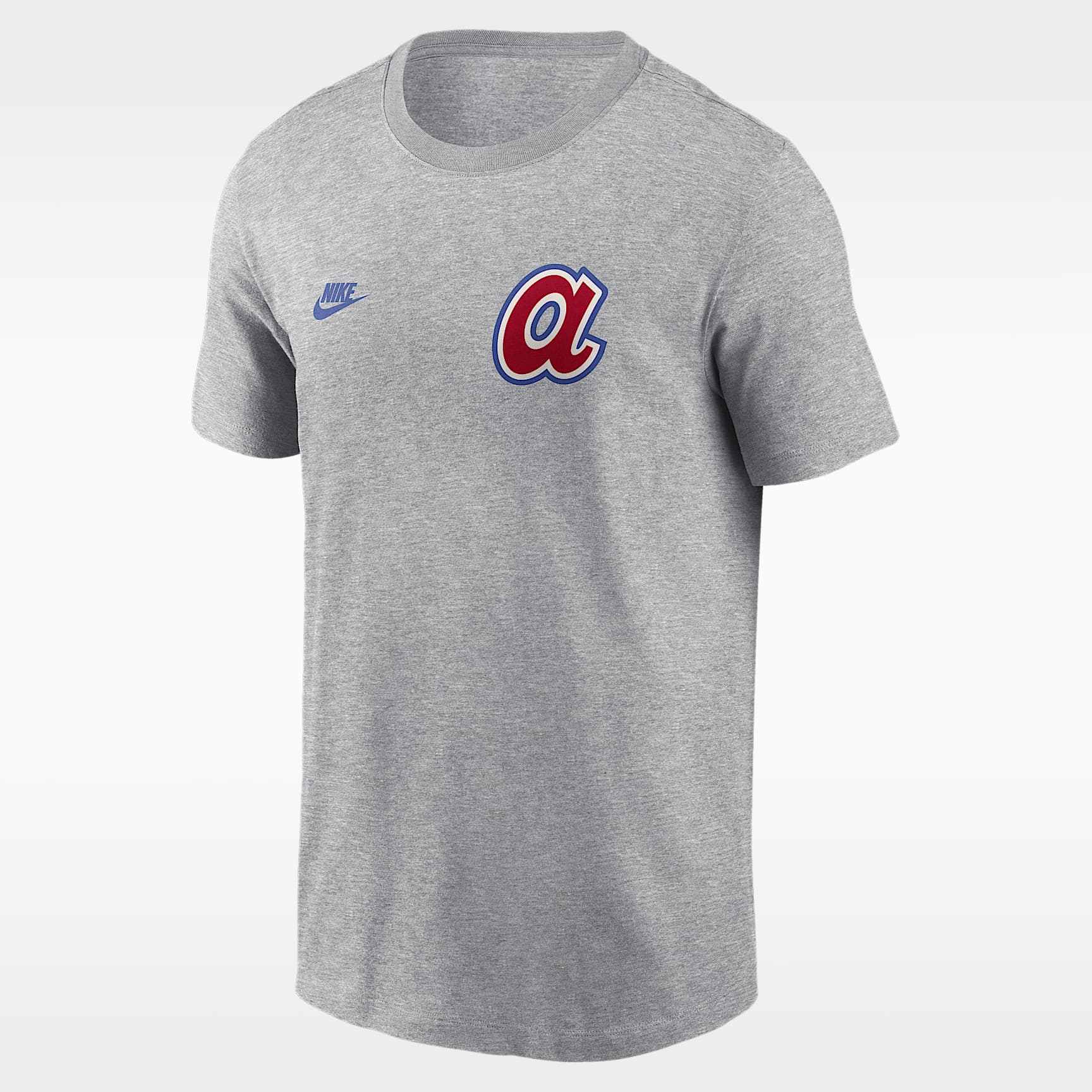 Atlanta Braves Cooperstown 2-Hit Large Logo Men's Nike MLB T-Shirt