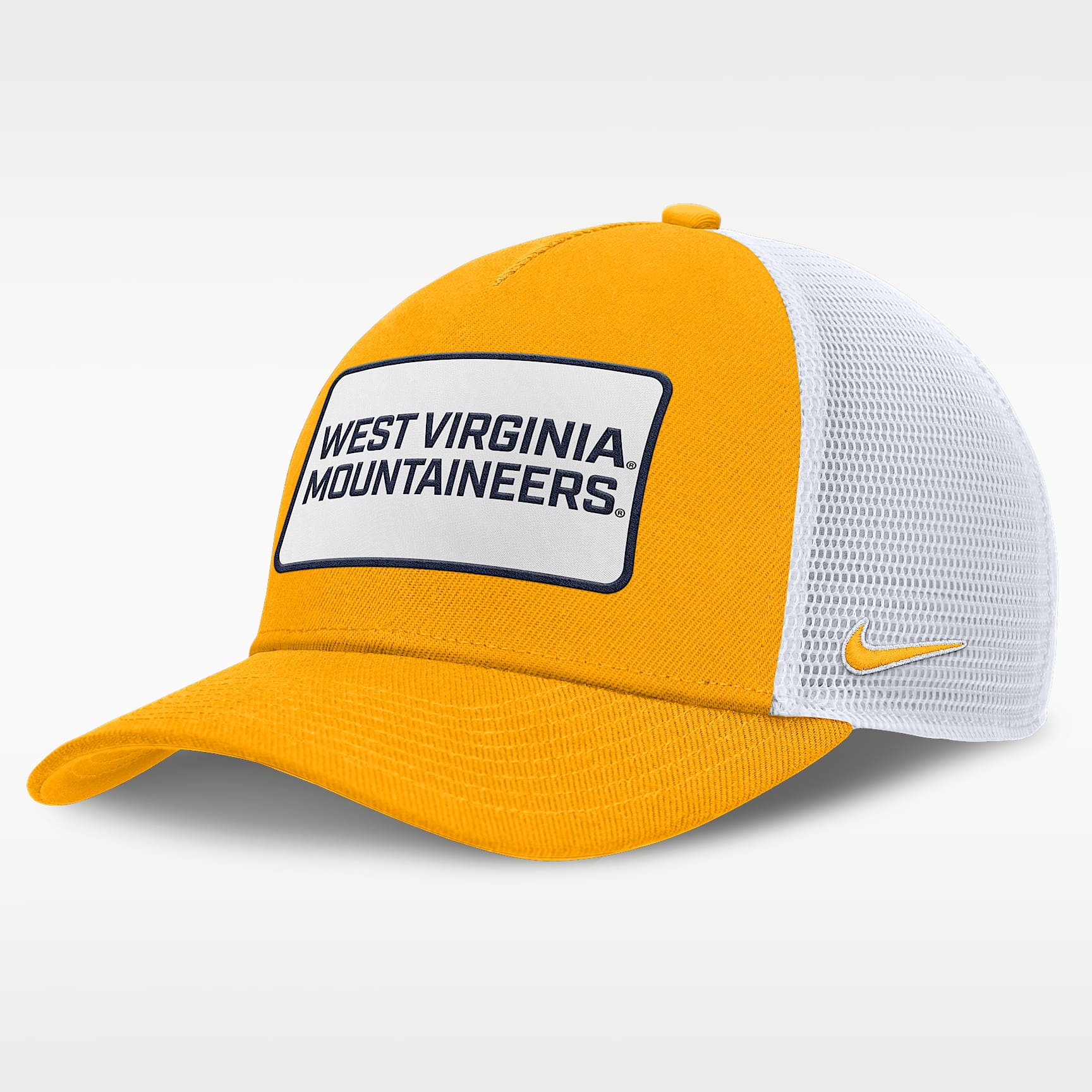 Gorra de rejilla universitaria Nike Nike ajustable para hombre West Virginia On-Field Rise