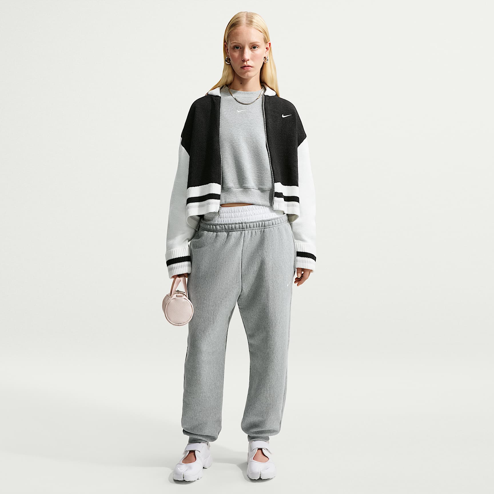 Damskie joggery o kroju oversize z wysokim stanem Nike Studio Fleece Heavyweight
