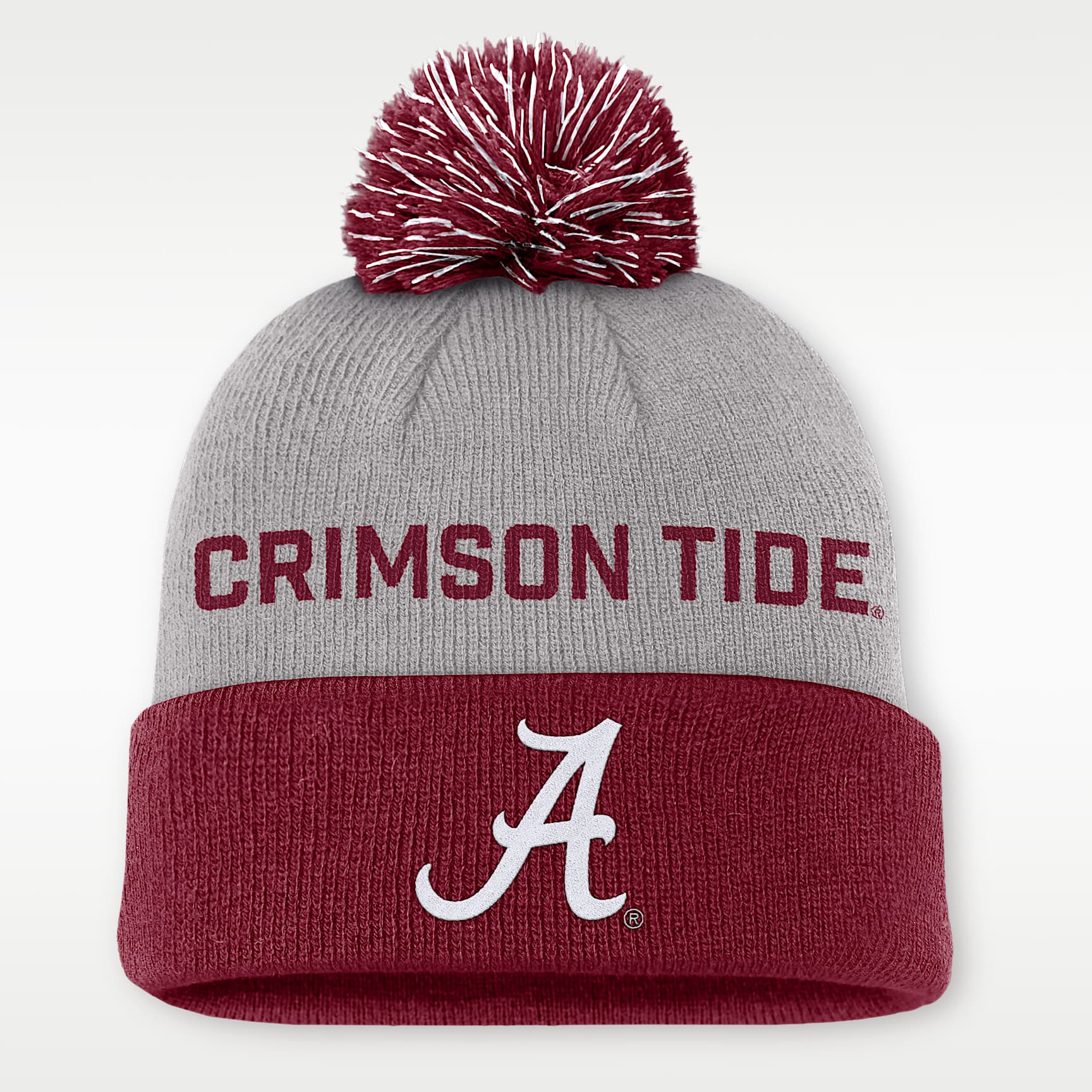 Alabama Primetime Peak Men's Nike College Cuffed Pom Beanie
