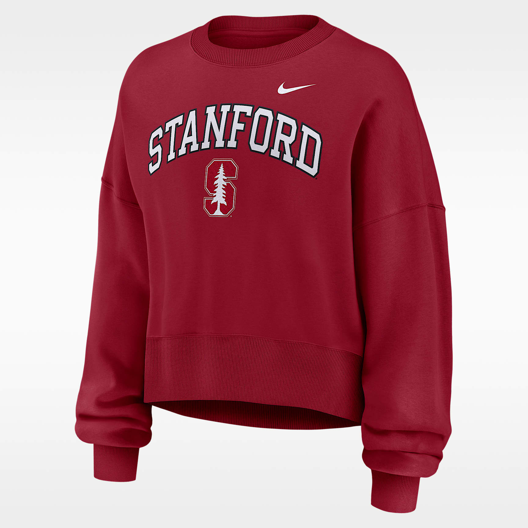 Sudadera de cuello redondo sin cierre universitaria Nike para mujer Stanford Phoenix Arch