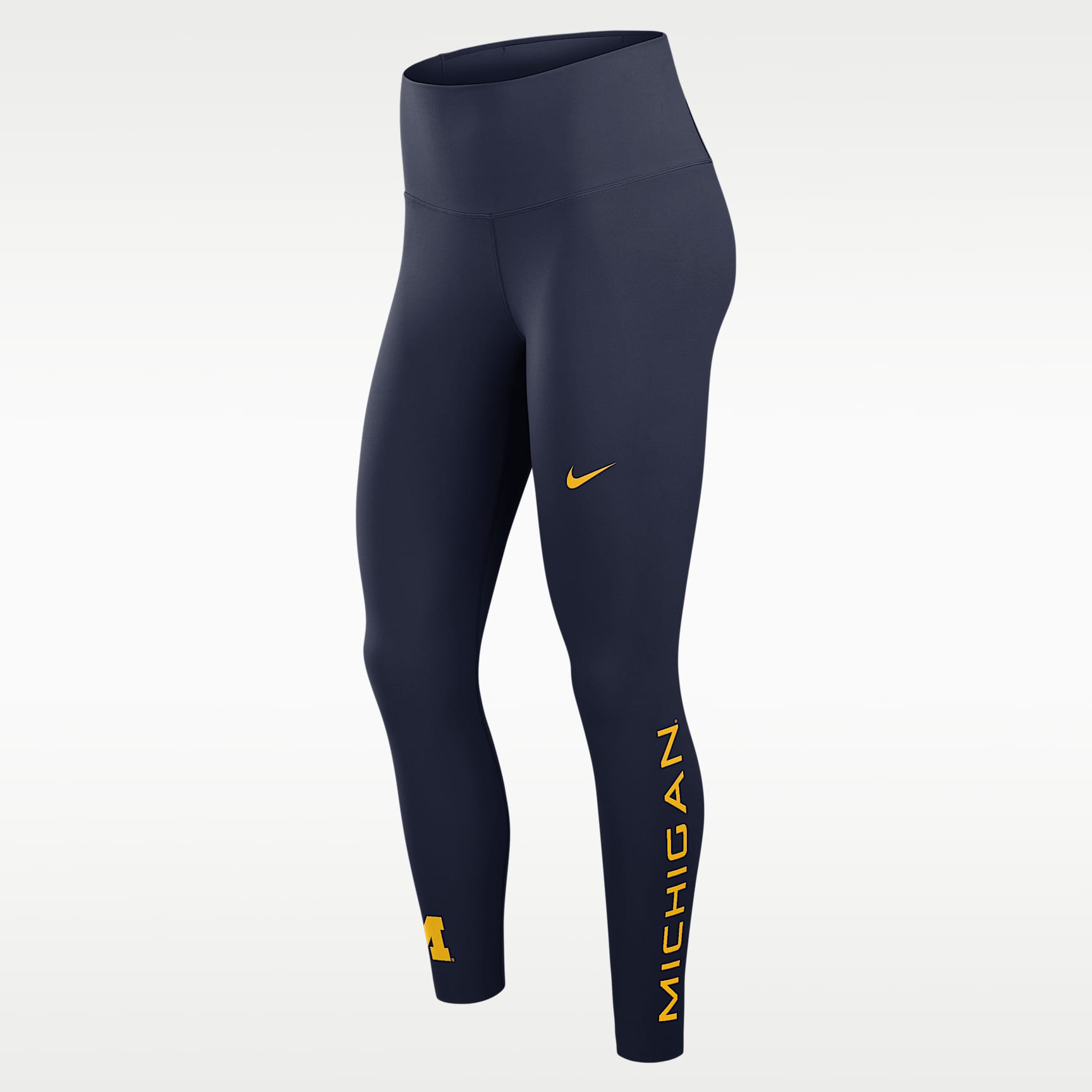 Michigan Zenvy Women's Nike Dri-FIT College High Rise 7/8 Leggings
