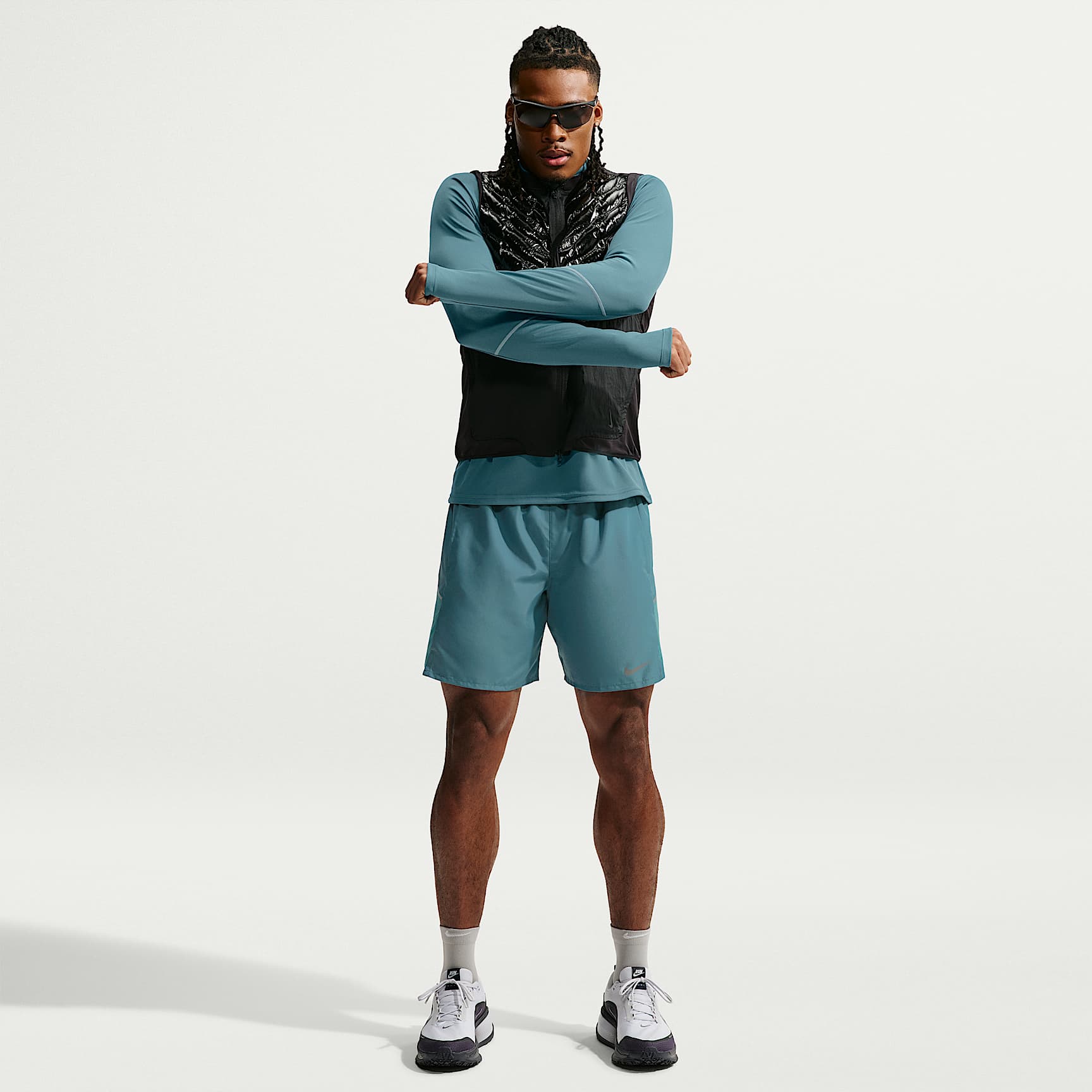 Nike Miler Dri-FIT 2-i-1 løpeshorts til herre (18 cm)