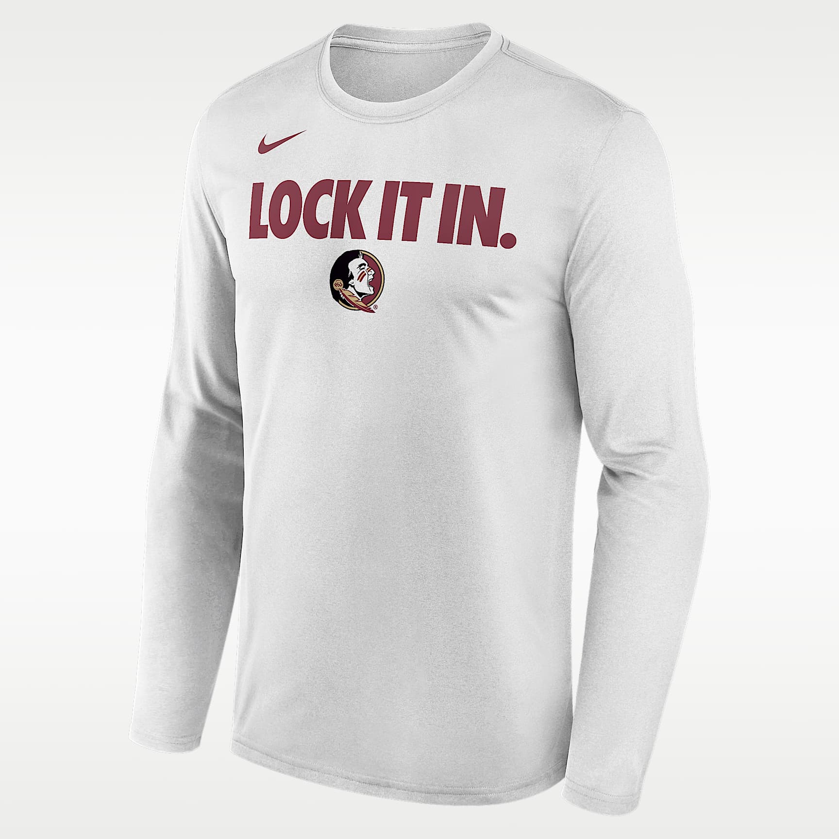 Florida State 2026 On-Court Bench Men's Nike Dri-FIT College Long-Sleeve T-Shirt