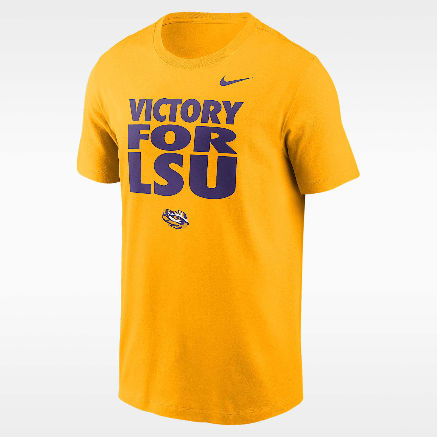 Playera de manga larga universitaria Nike Dri-FIT para hombre LSU Sideline Slogan