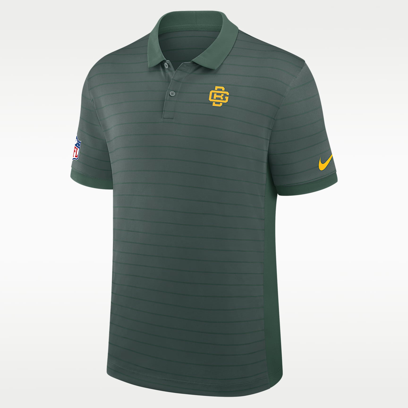 Green Bay Packers Rivalries Collection Sideline Victory Striped Men's Nike Dri-FIT NFL Polo