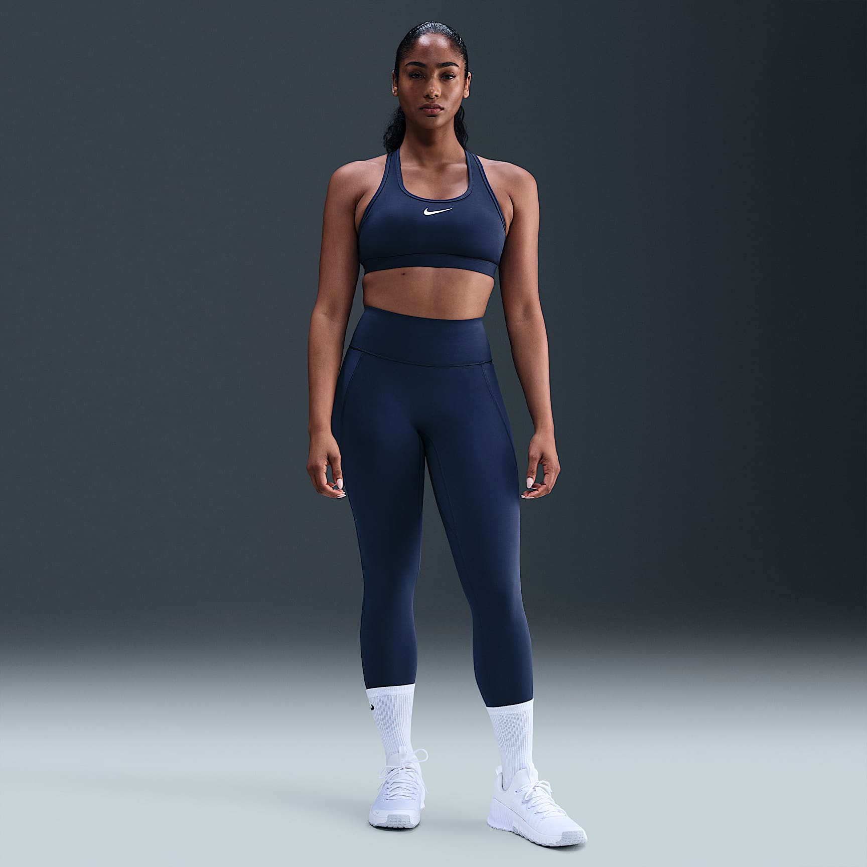 Nike Universa Women's High-Waisted 7/8 Leggings with No Front Seam