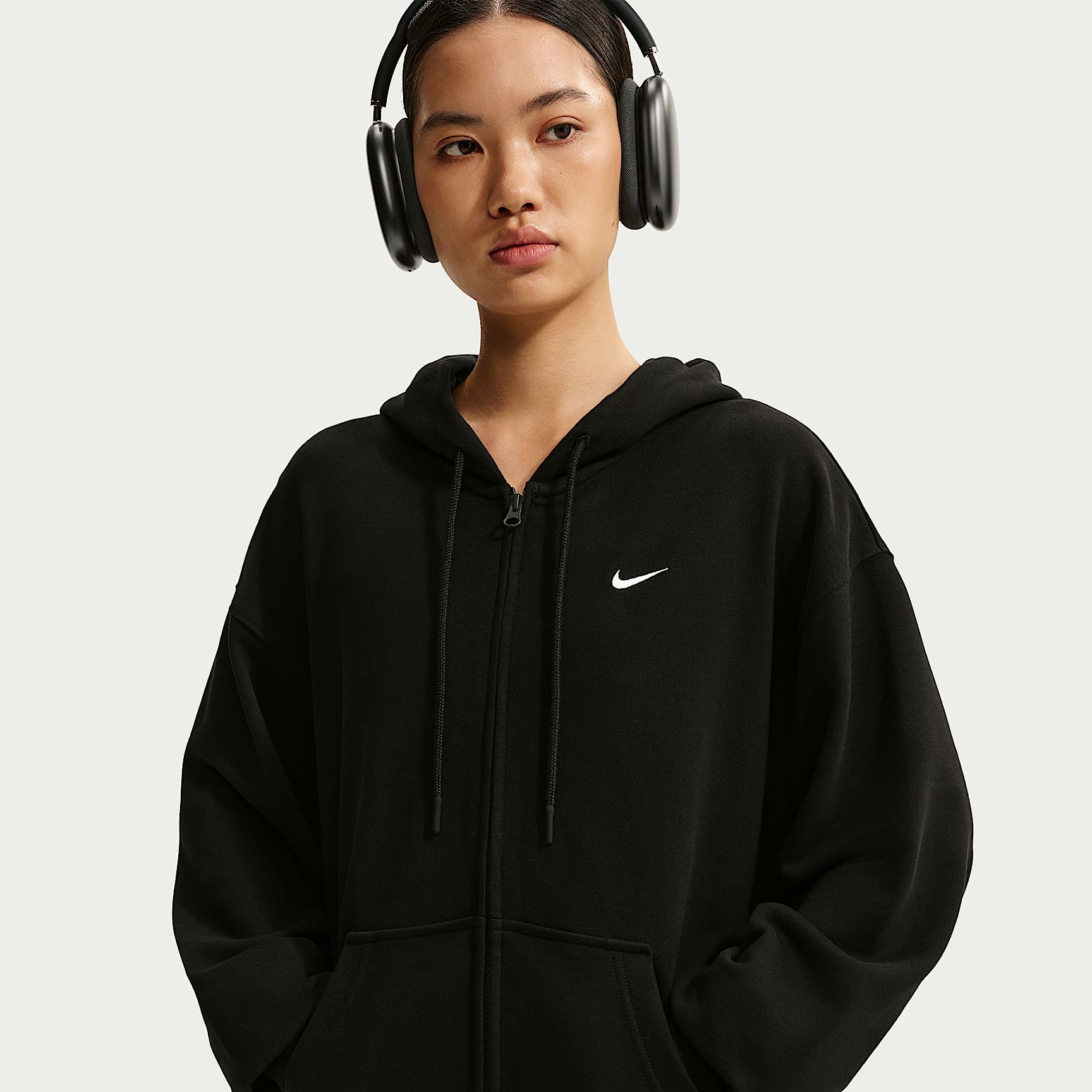 Nike Studio Fleece Lightweight Women's Oversized Full-Zip Hoodie