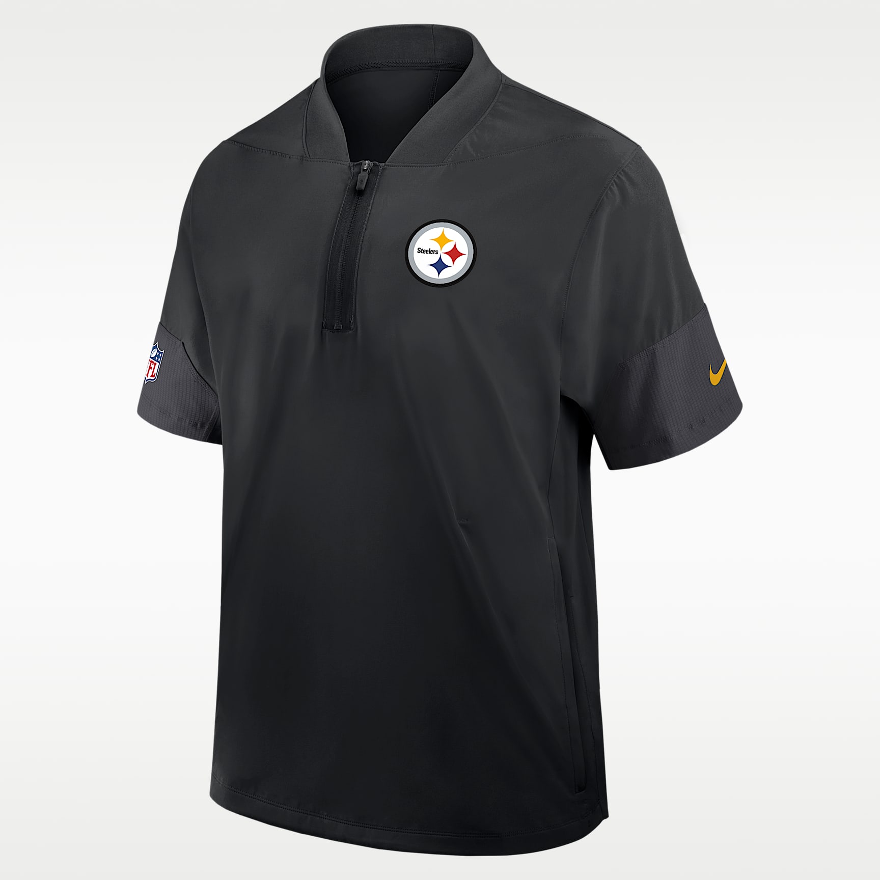 Pittsburgh Steelers Sideline Coach Men's Nike NFL 1/2-Zip Short-Sleeve Jacket