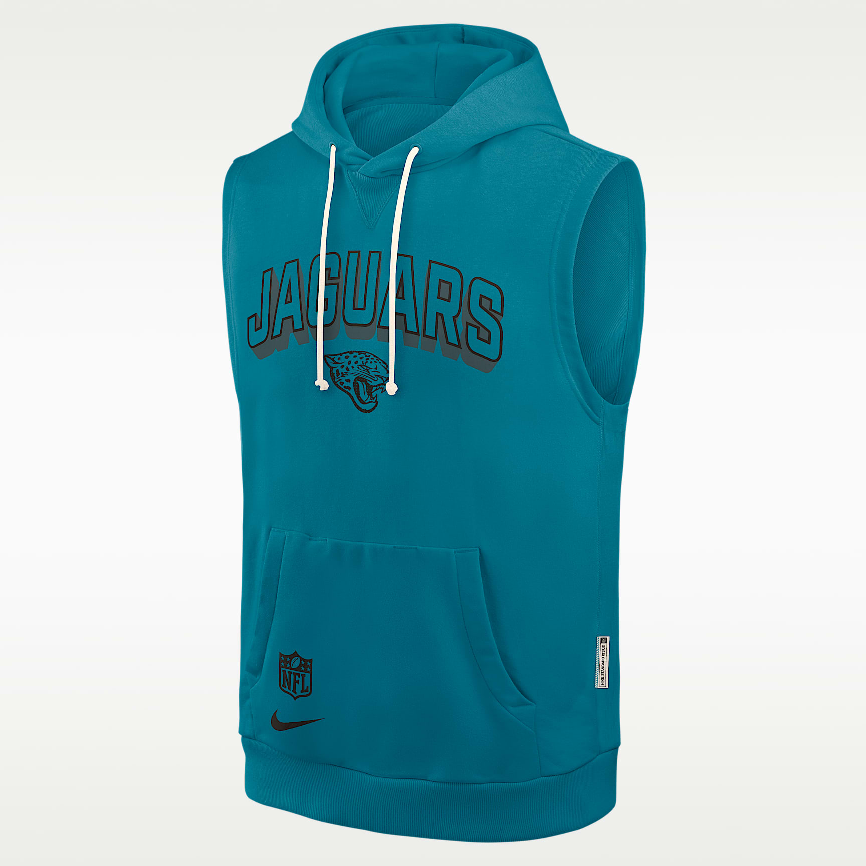 Sudadera con gorro sin cierre sin mangas Nike Dri-FIT de la NFL para hombre Jacksonville Jaguars Sideline