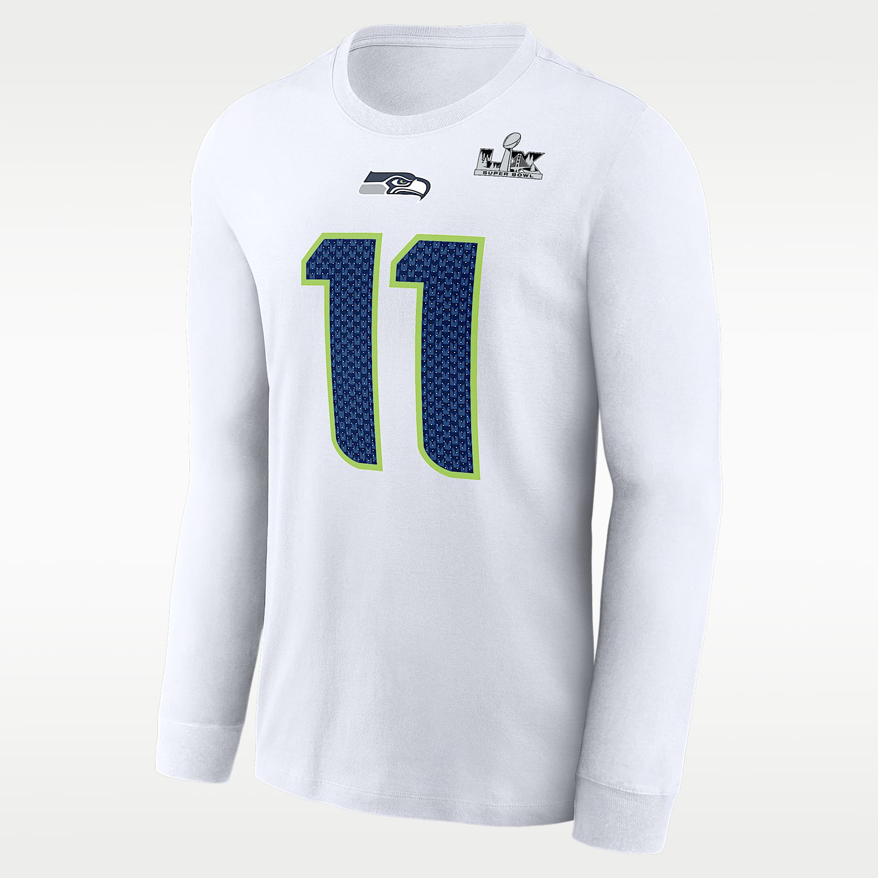 Jaxon Smith-Njigba Seattle Seahawks Super Bowl LX Men's Nike NFL Long-Sleeve T-Shirt