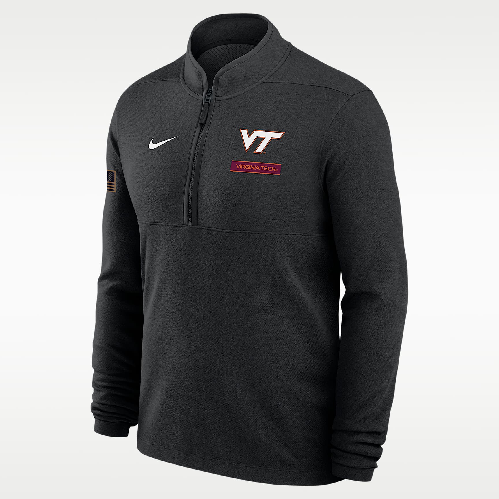 Virginia Tech 2026 Military Appreciation Stride Men's Nike Dri-FIT College 1/2-Zip Long-Sleeve Top