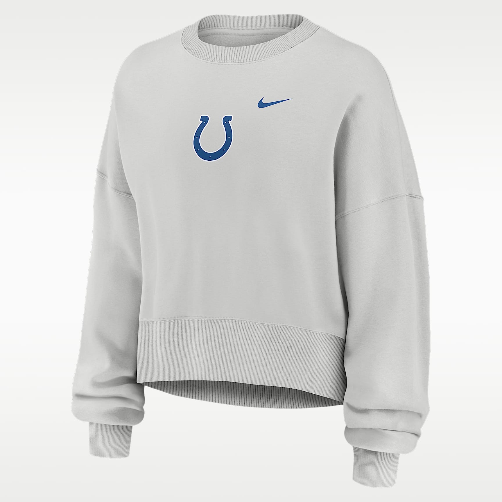 Sudadera de cuello redondo sin cierre Nike de la NFL oversized para mujer Indianapolis Colts Primetime Phoenix