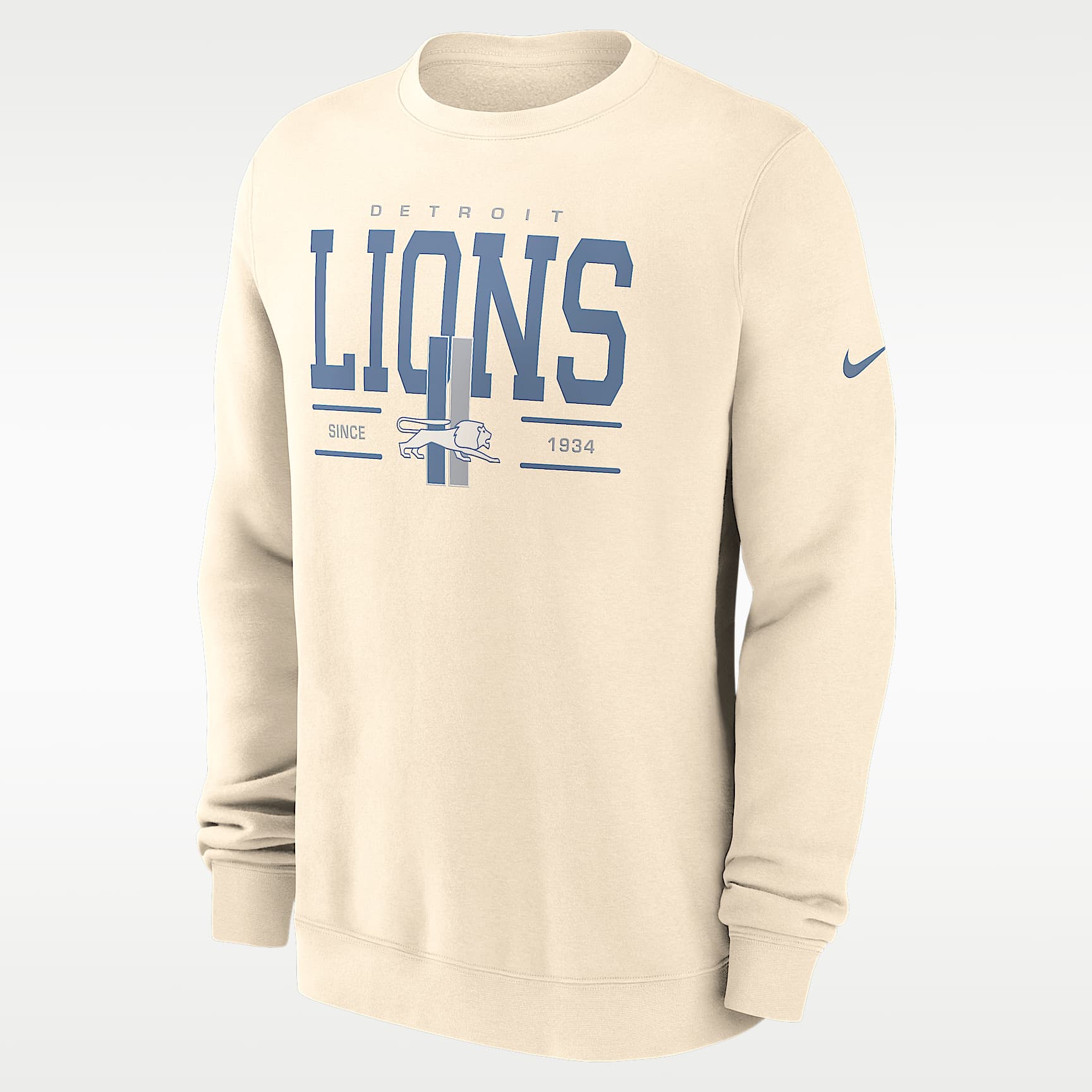 Detroit Lions Club Men's Nike NFL Pullover Crew