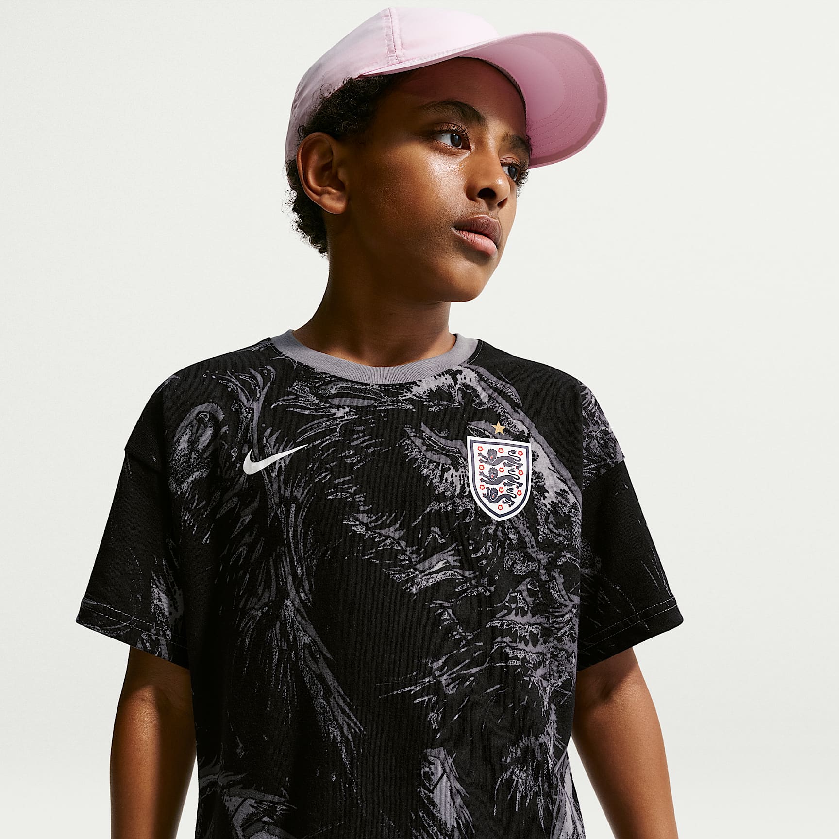 Playera de fútbol Nike para niños talla grande England