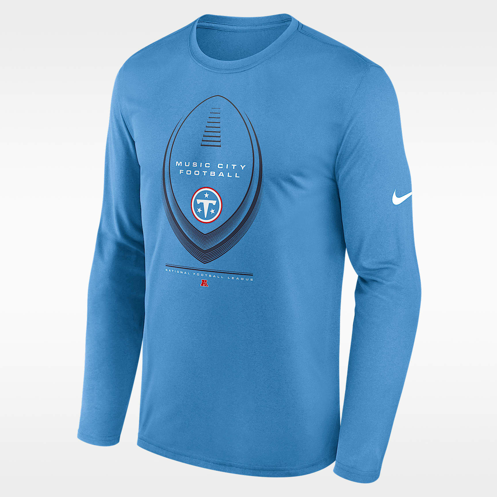 Playera de manga larga Nike Dri-FIT de la NFL para hombre Tennessee Titans Legend Icon