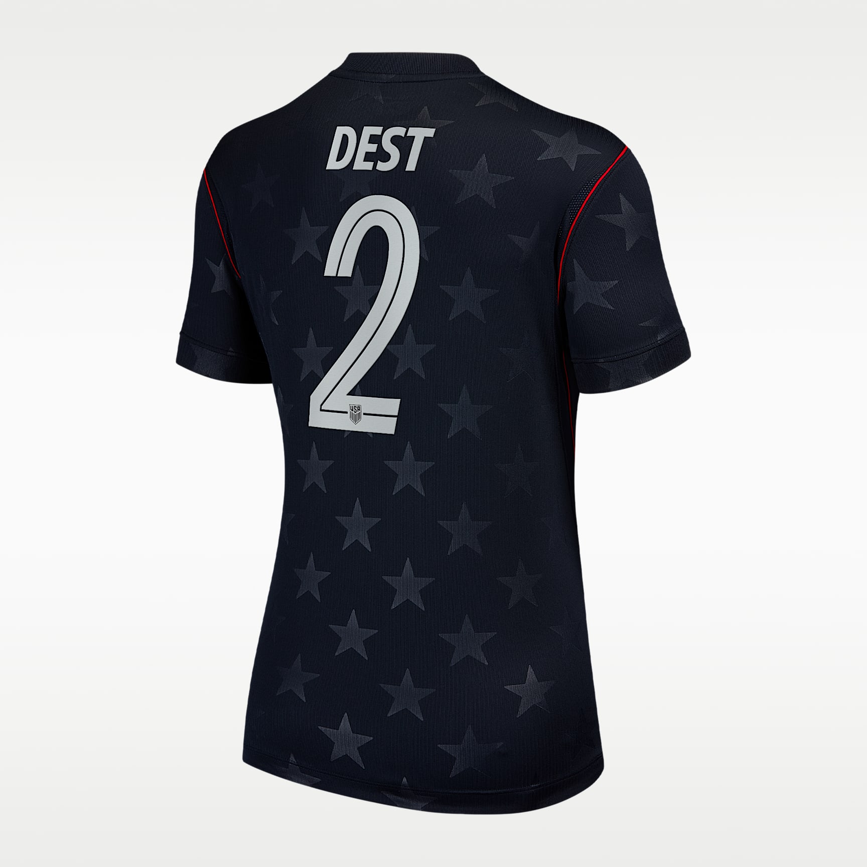 Jersey de futbol Nike Dri-FIT de Sergiño Dest del USMNT visitante 2026 Stadium para mujer