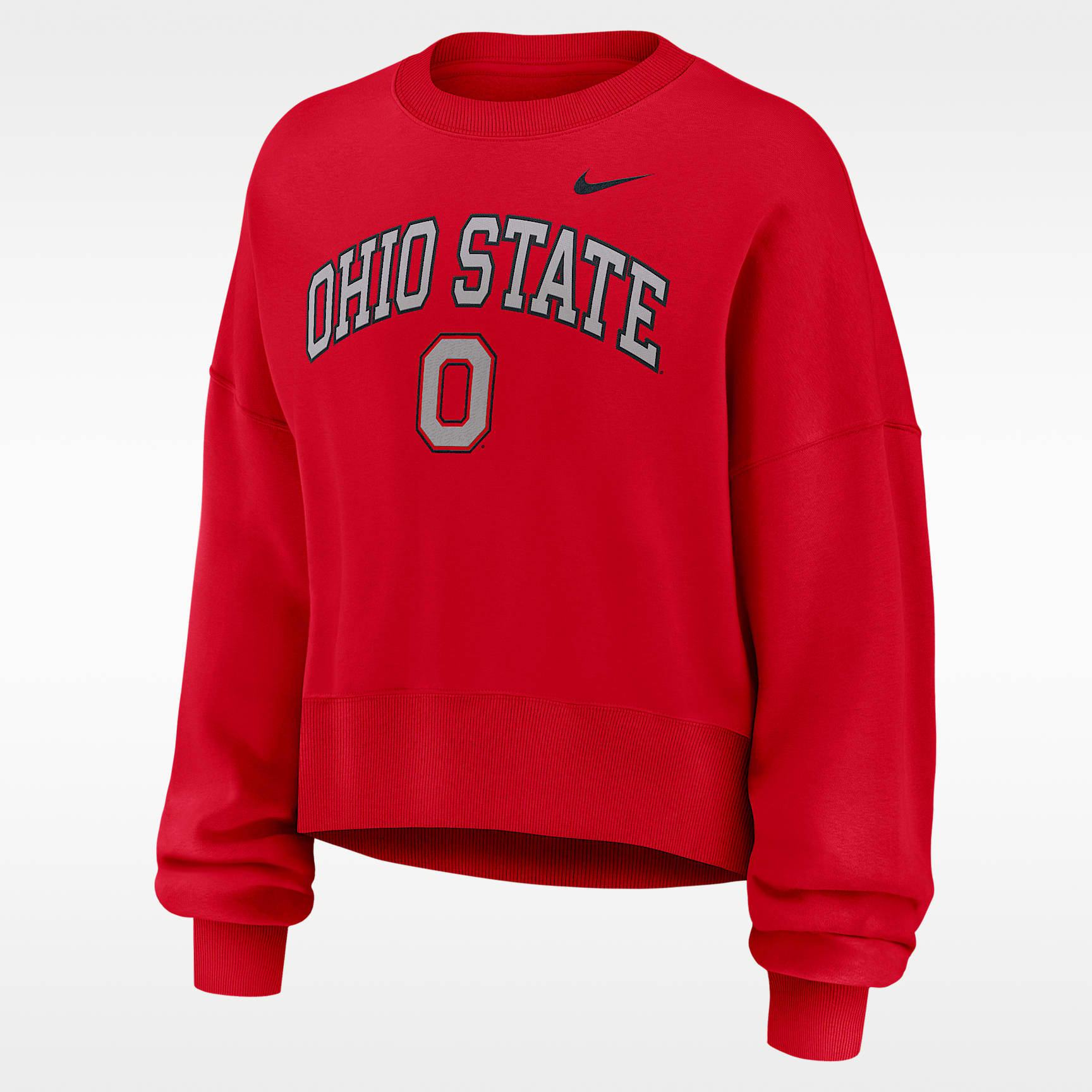 Sudadera de cuello redondo sin cierre universitaria Nike para mujer Ohio State Phoenix Arch
